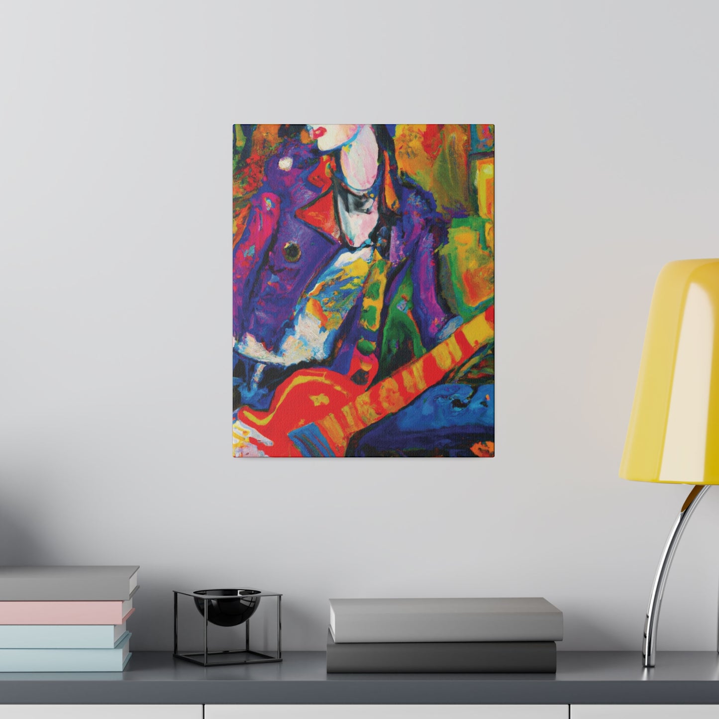 7368Q - Rockstar Oil Painting Style Print | Poster | Home Decor | Wall Art | Music Art | Canvas