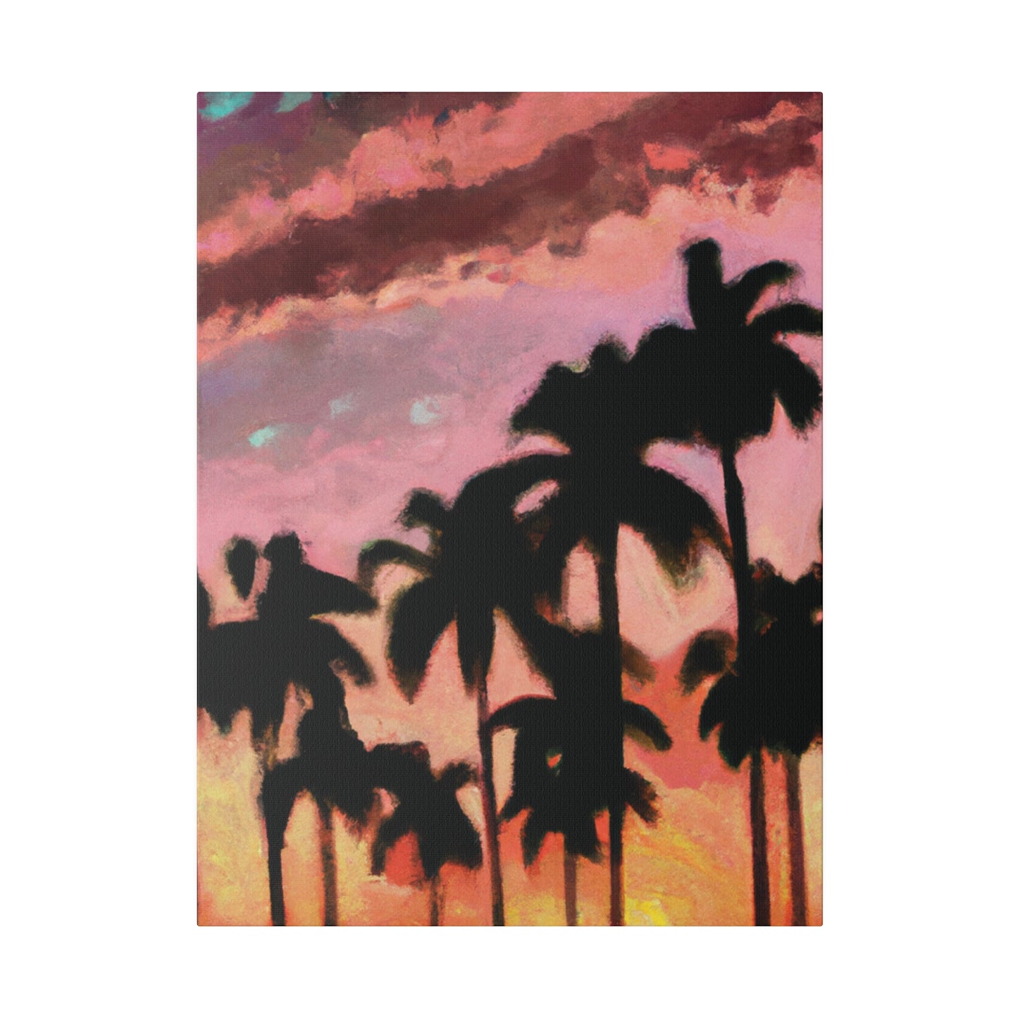 8559Q - Miami Beach Sunset Painting Print | Miami | Beach | Sunset | Poster | Home Decor | Wall Art | Canvas