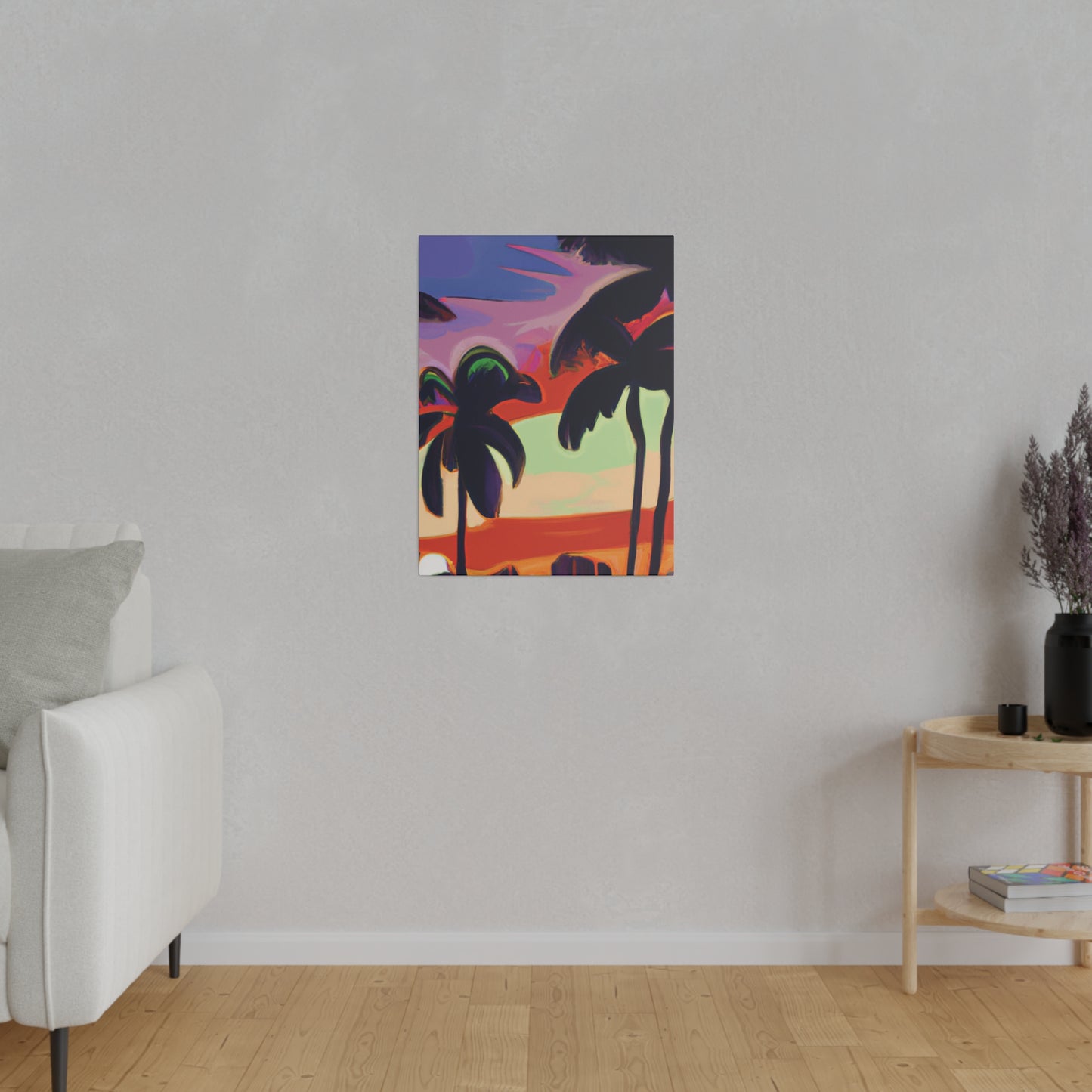 4438V - Miami Beach Sunset Painting Print | Miami | Beach | Sunset | Poster | Home Decor | Wall Art | Canvas