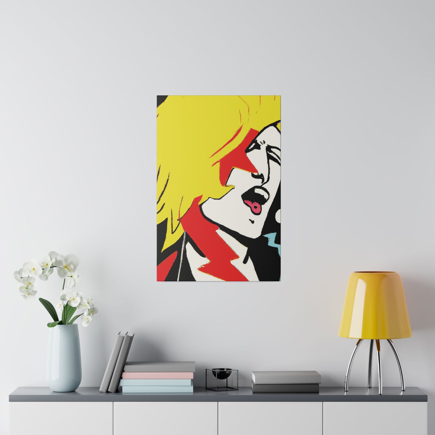 6373A - Rockstar Painting Print | Face | Abstract | Poster | Home Decor | Wall Art | Music Art | Canvas