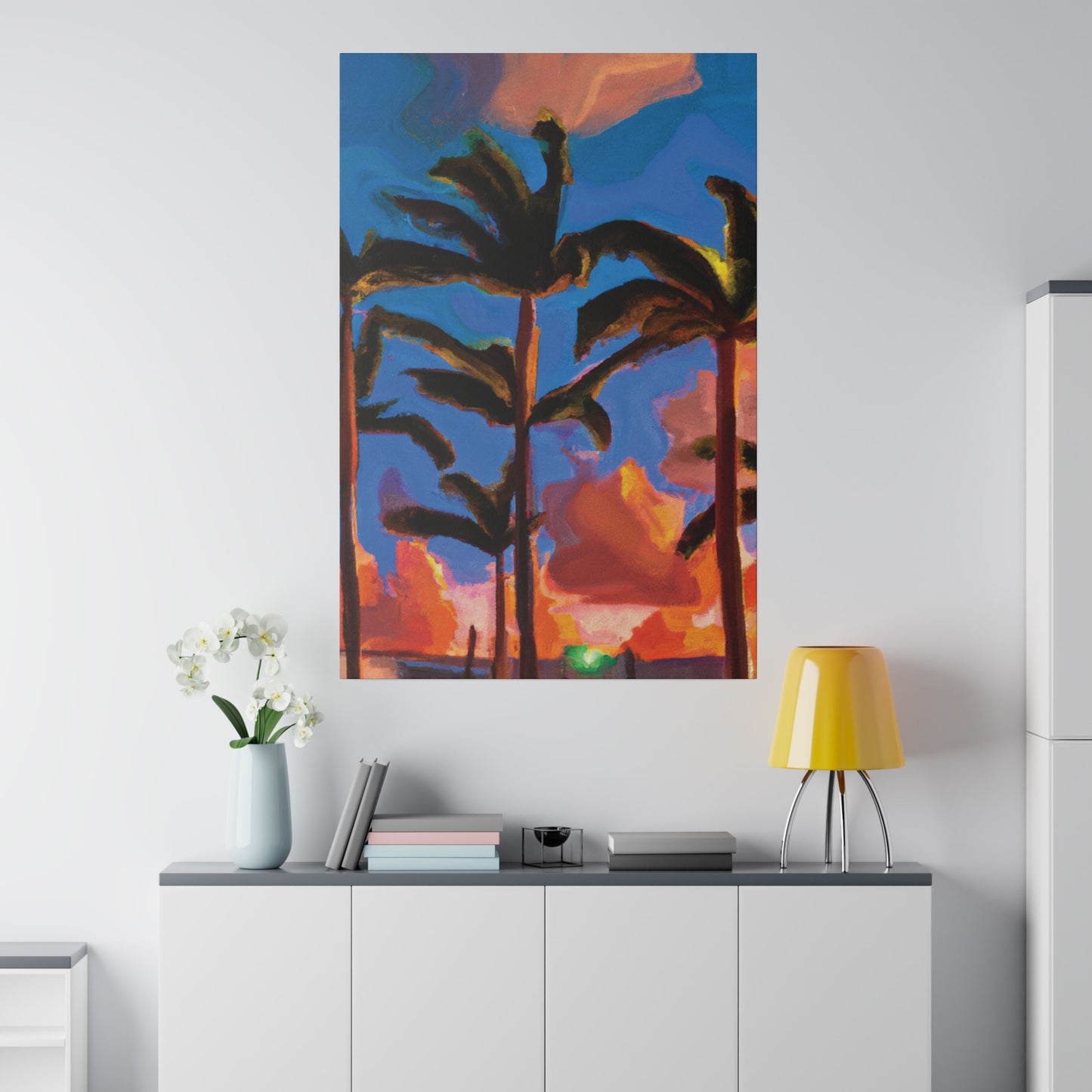 4464U - Miami Beach Sunset Painting Print | Miami | Beach | Sunset | Poster | Home Decor | Wall Art | Canvas