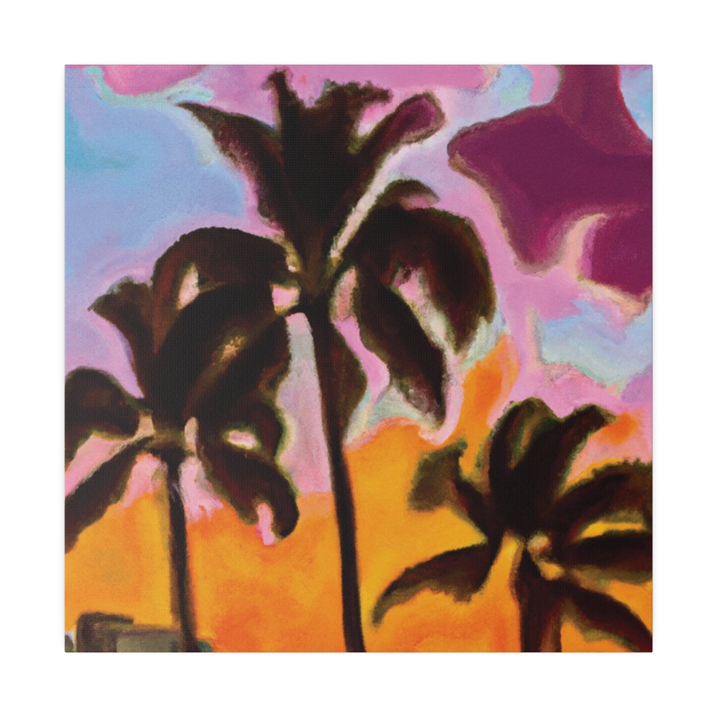 6721C - Miami Beach Sunset Painting Print | Miami | Beach | Sunset | Poster | Home Decor | Wall Art | Canvas