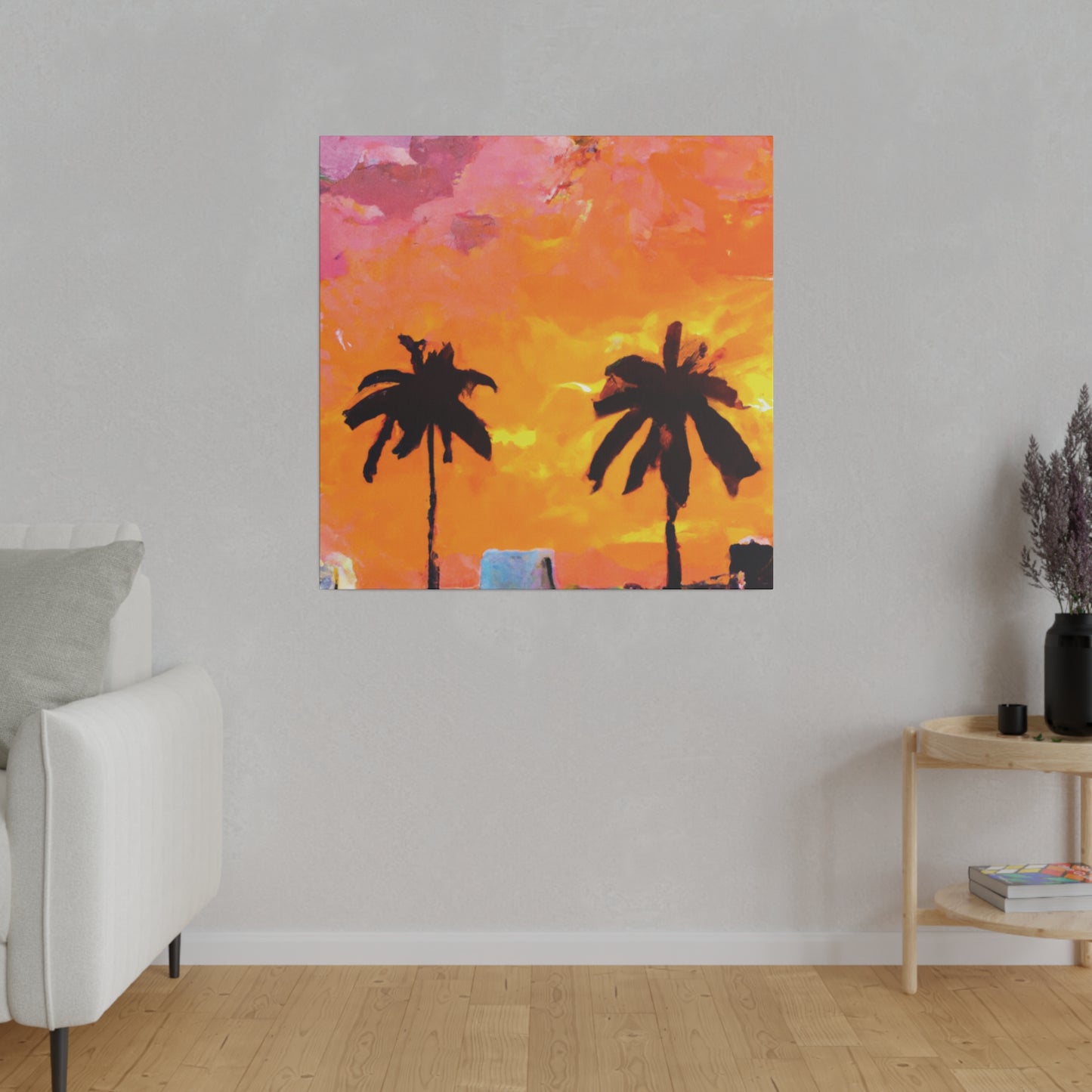 2759A - Miami Beach Sunset Painting Print | Miami | Beach | Sunset | Poster | Home Decor | Wall Art | Canvas