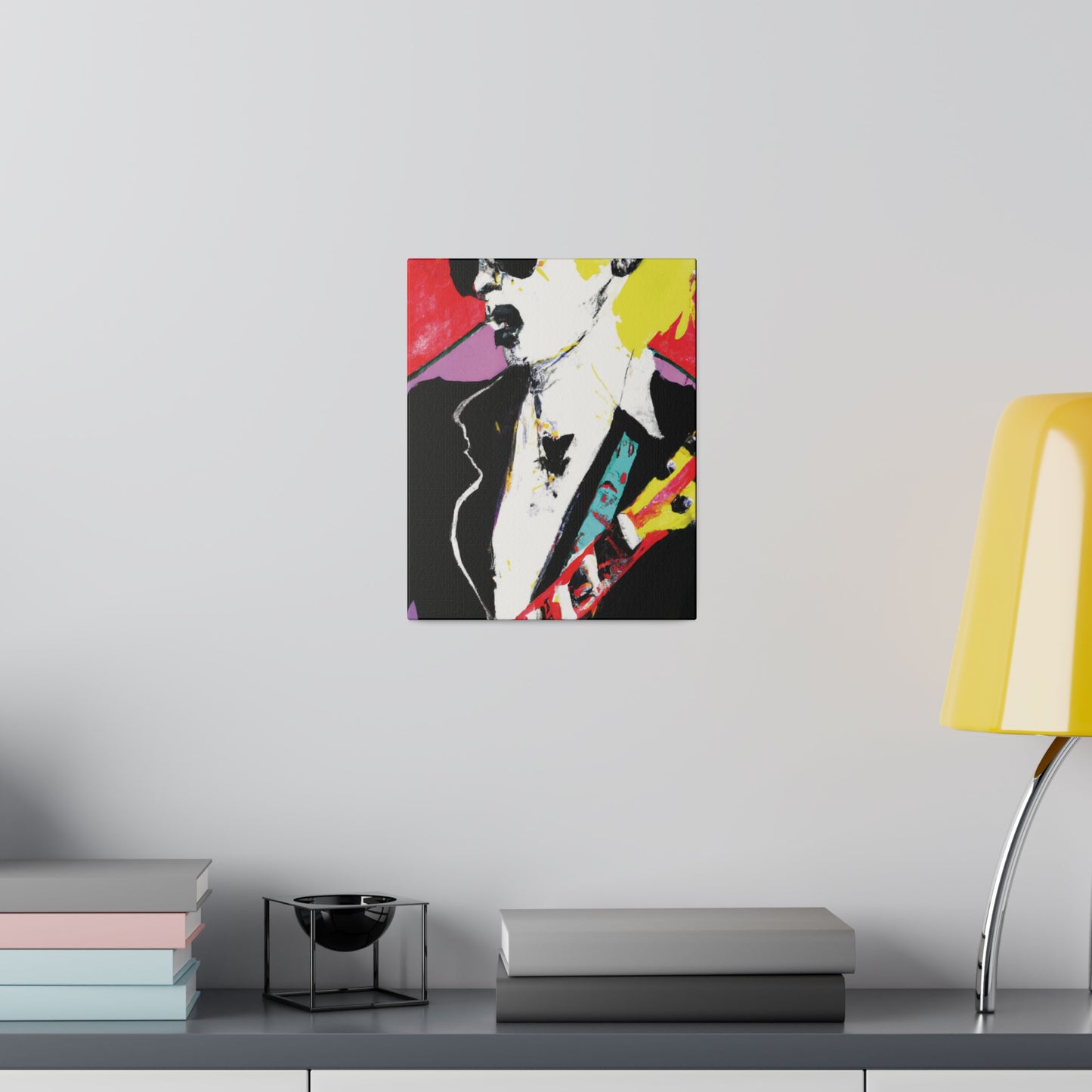 3073T - Rockstar Painting Print | Face | Abstract | Poster | Home Decor | Wall Art | Music Art | Canvas