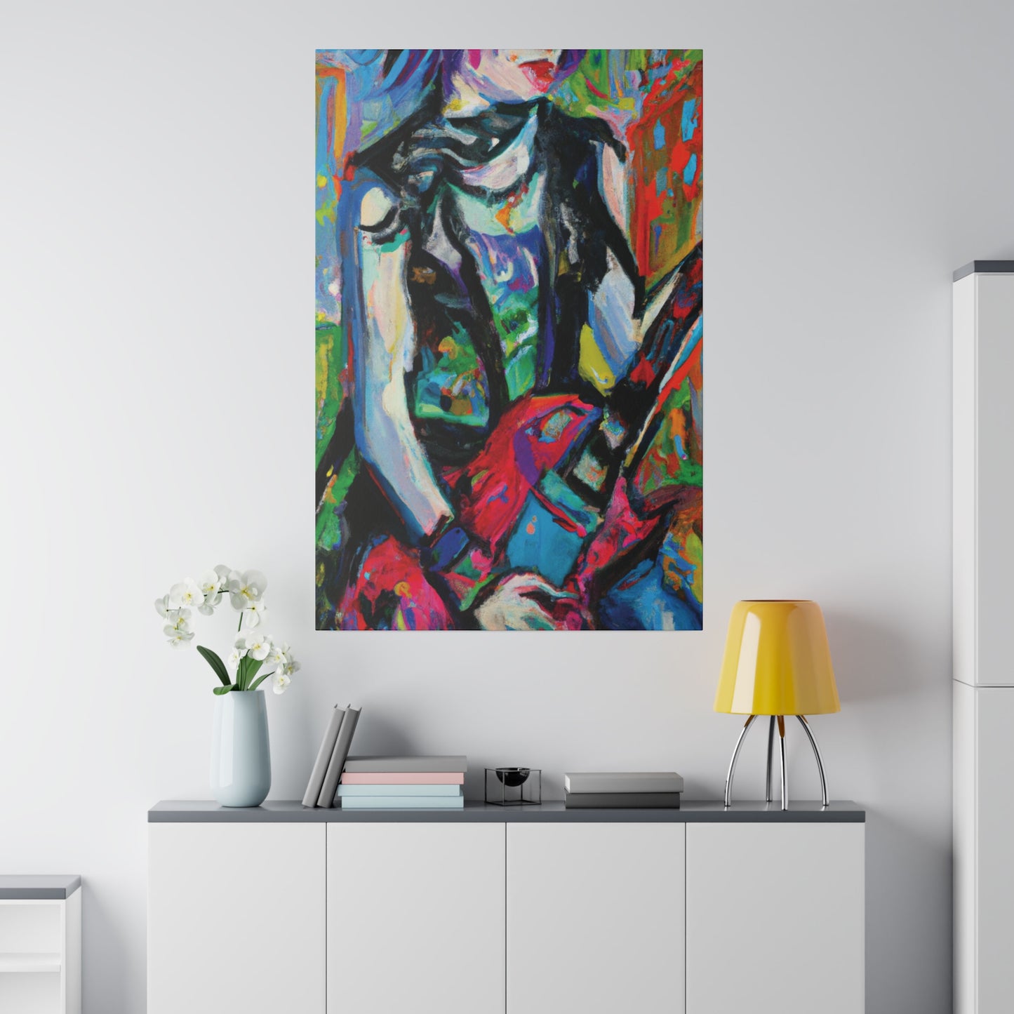 7129F - Rockstar Oil Painting Style Print | Poster | Home Decor | Wall Art | Music Art | Canvas