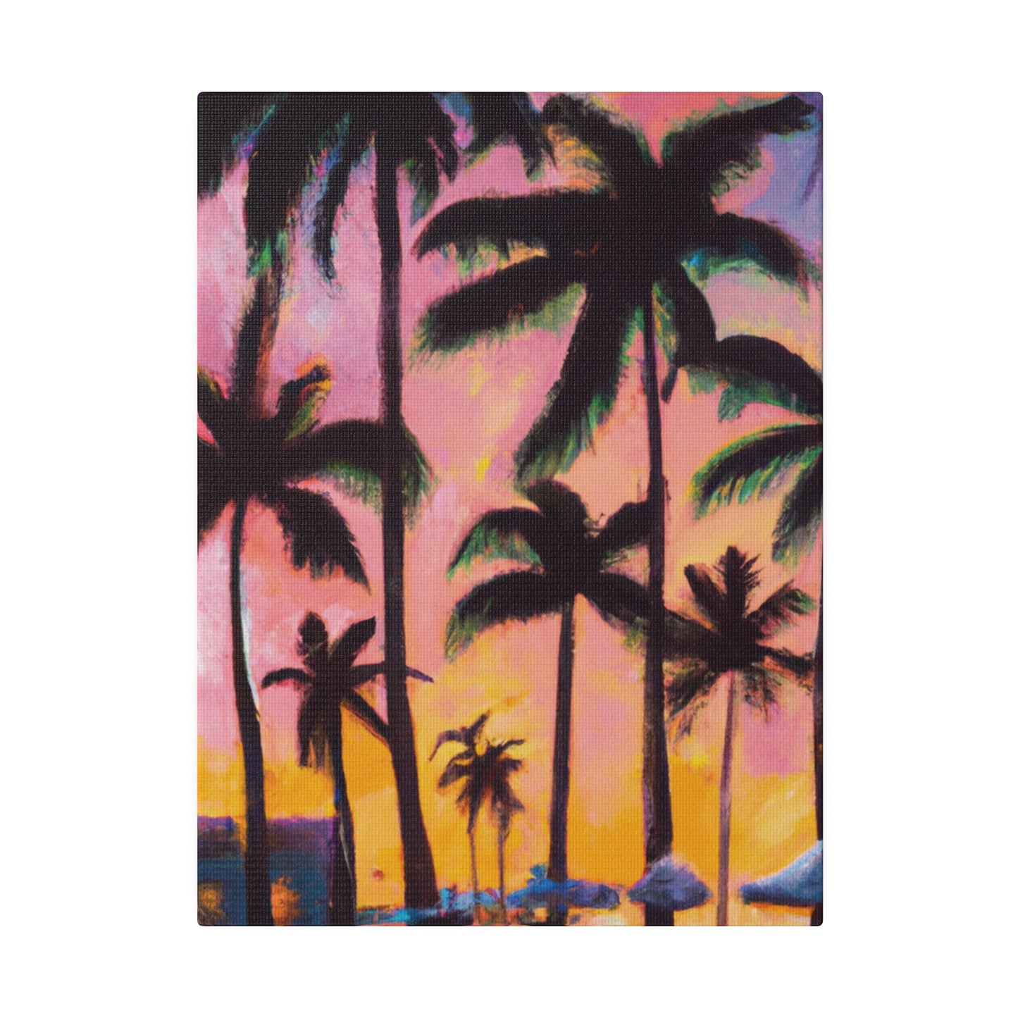 7524X - Miami Beach Sunset Painting Print | Miami | Beach | Sunset | Poster | Home Decor | Wall Art | Canvas