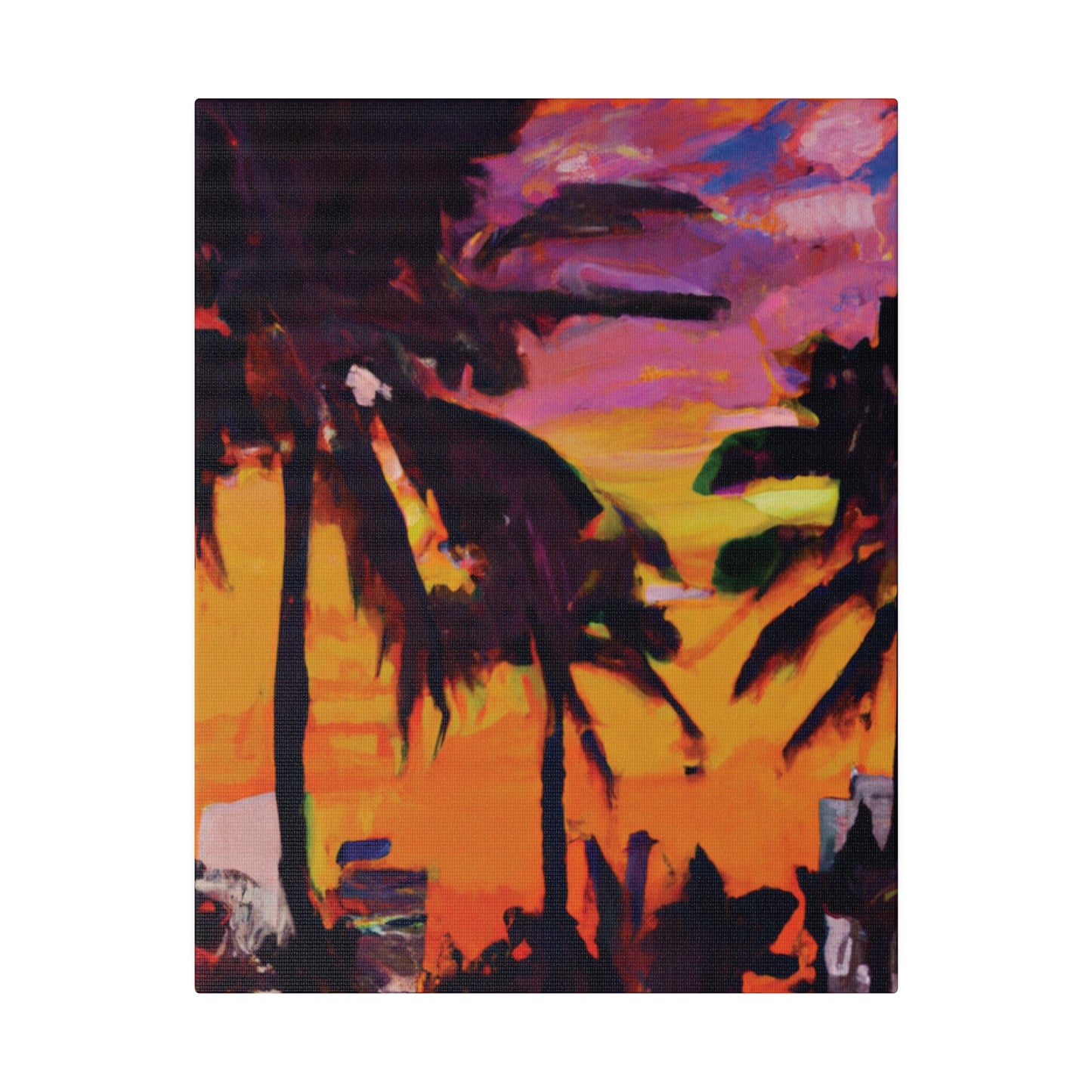 8409A - Miami Beach Sunset Painting Print | Miami | Beach | Sunset | Poster | Home Decor | Wall Art | Canvas