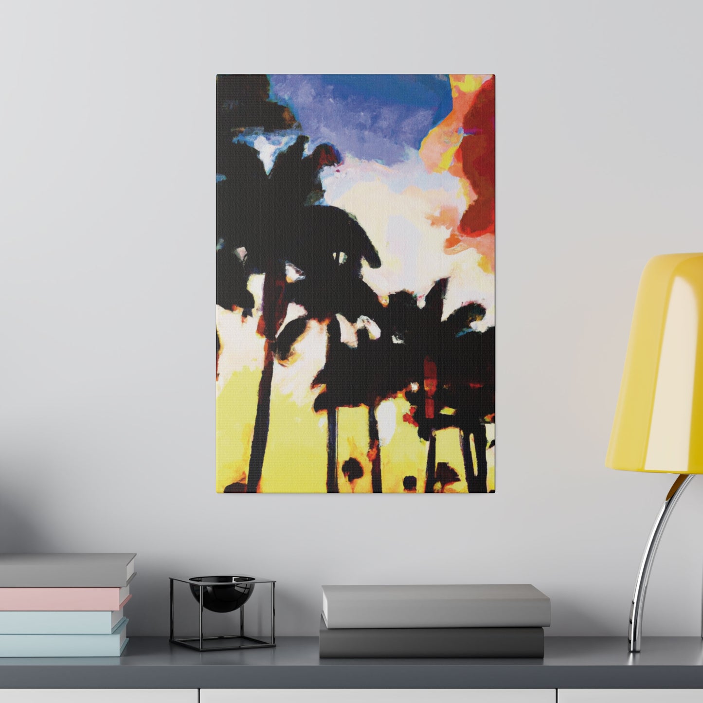 9127M - Miami Beach Sunset Painting Print | Miami | Beach | Sunset | Poster | Home Decor | Wall Art | Canvas
