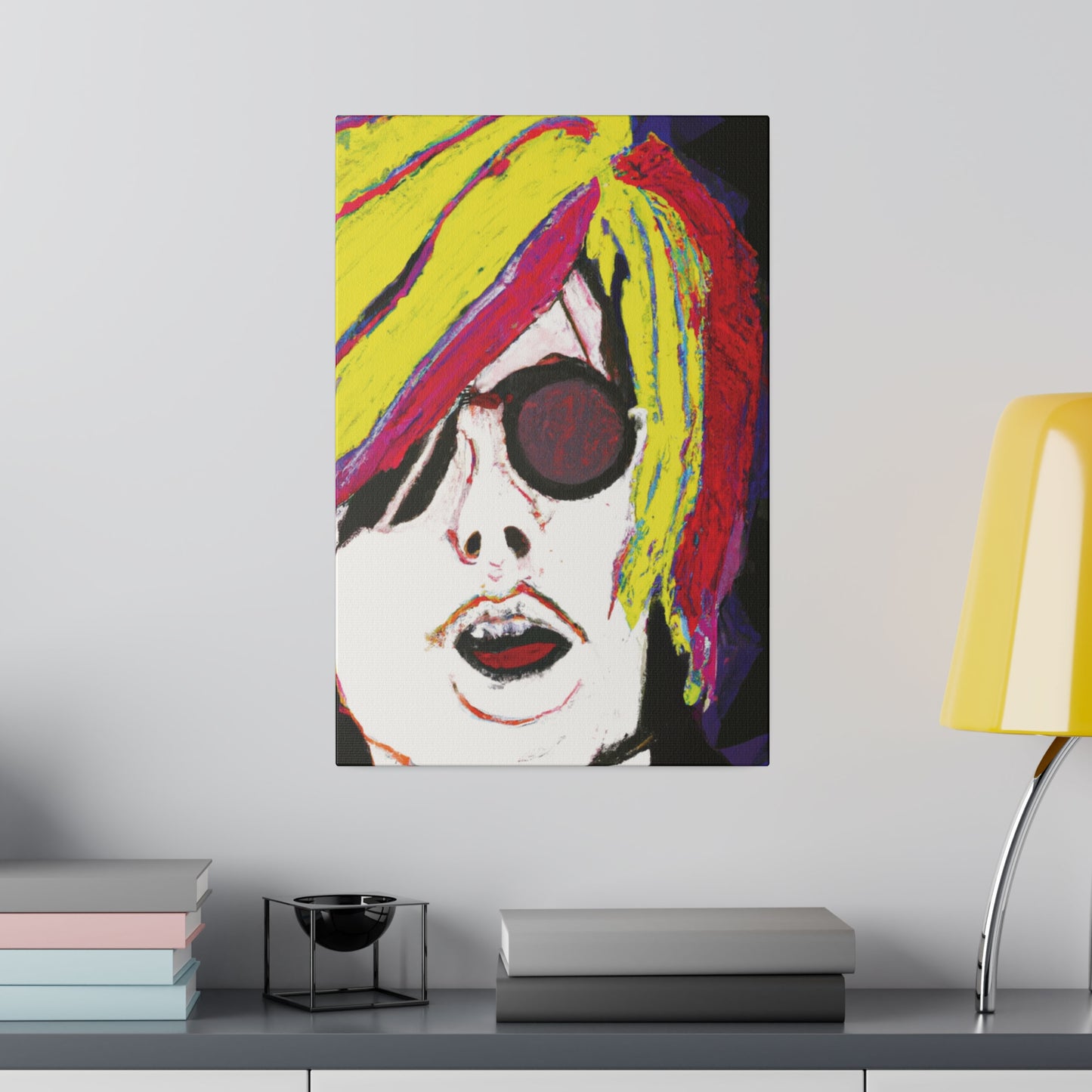 1273Y - Rockstar Painting Print | Face | Abstract | Poster | Home Decor | Wall Art | Music Art | Canvas