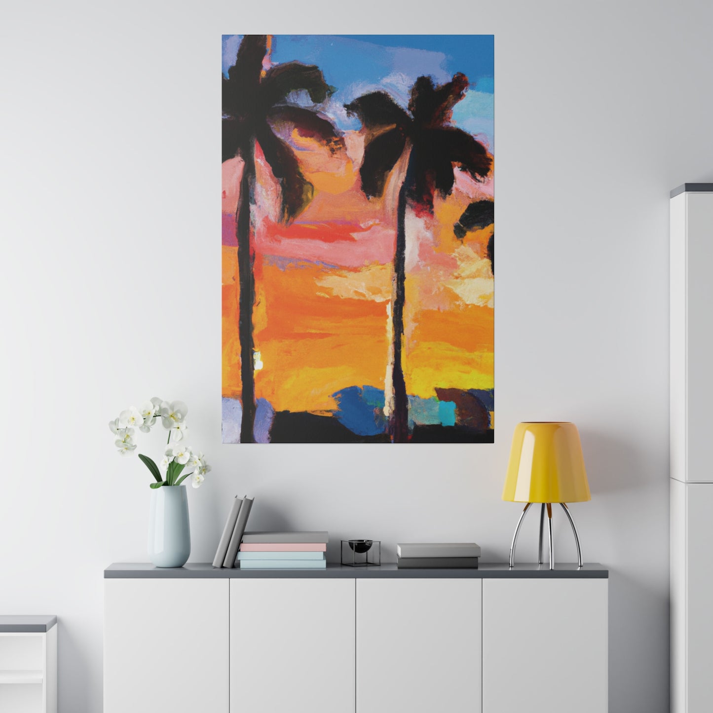 3236E - Miami Beach Sunset Painting Print | Miami | Beach | Sunset | Poster | Home Decor | Wall Art | Canvas