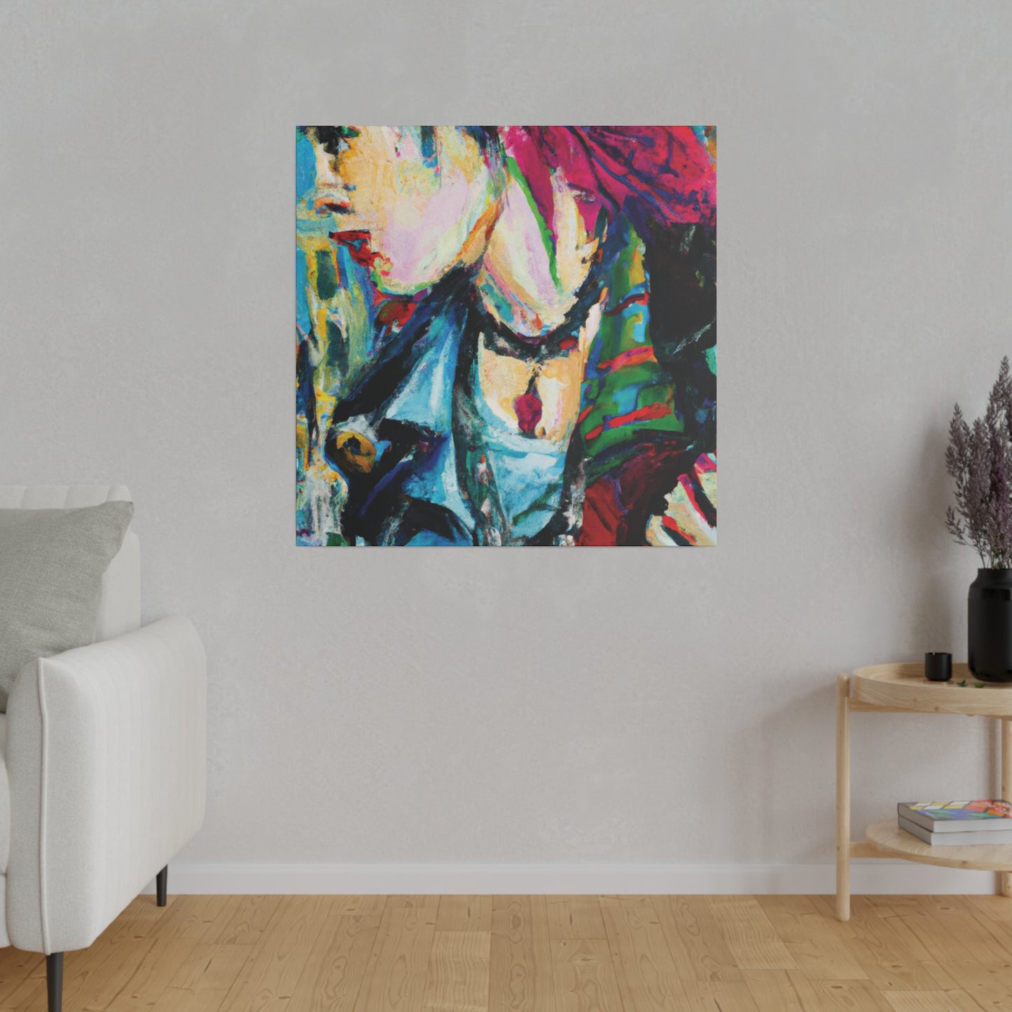 4106Q - Rockstar Oil Painting Style Print | Poster | Home Decor | Wall Art | Music Art | Canvas