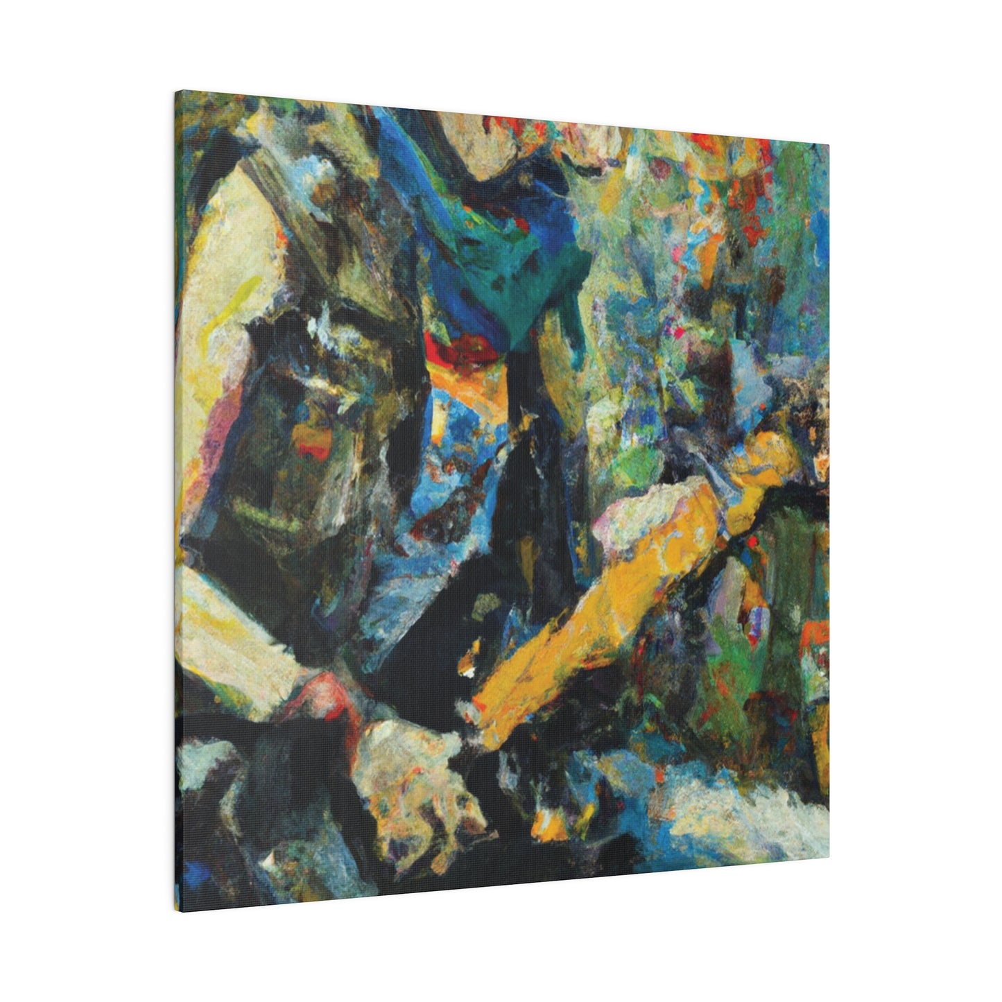 3758W - Rockstar Oil Painting Style Print | Poster | Home Decor | Wall Art | Music Art | Canvas