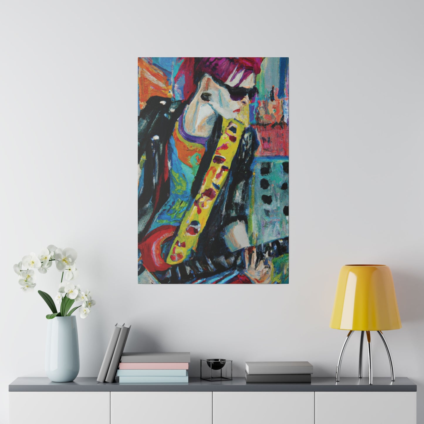 6518A - Rockstar Oil Painting Style Print | Poster | Home Decor | Wall Art | Music Art | Canvas