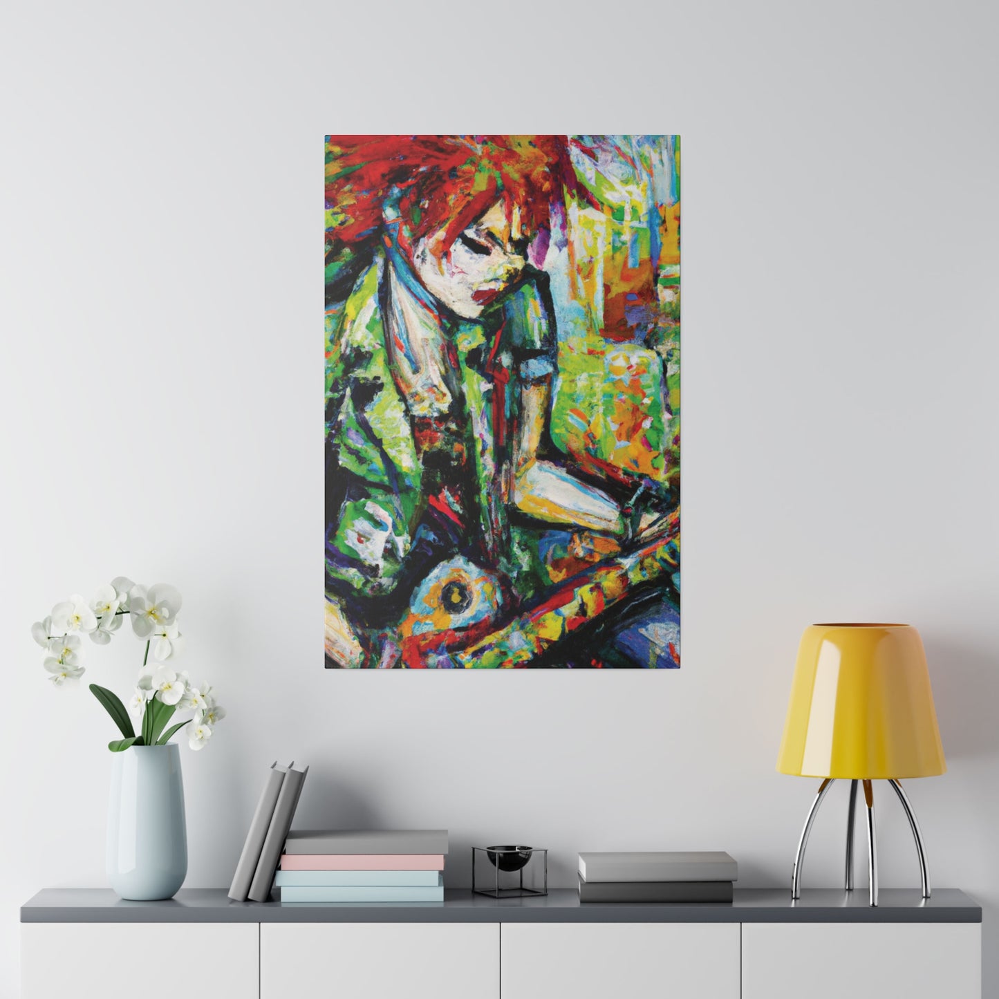 2204G - Rockstar Oil Painting Style Print | Poster | Home Decor | Wall Art | Music Art | Canvas