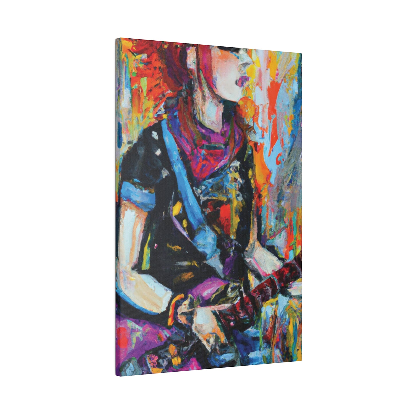 4384O - Rockstar Oil Painting Style Print | Poster | Home Decor | Wall Art | Music Art | Canvas