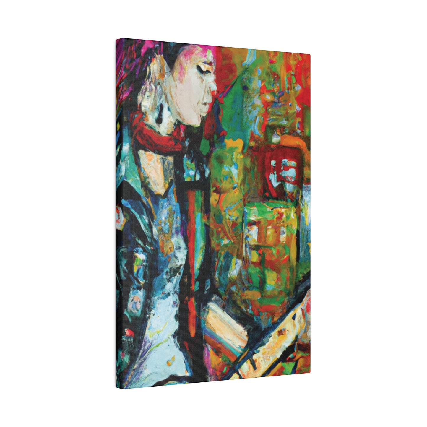 7134Y - Rockstar Oil Painting Style Print | Poster | Home Decor | Wall Art | Music Art | Canvas