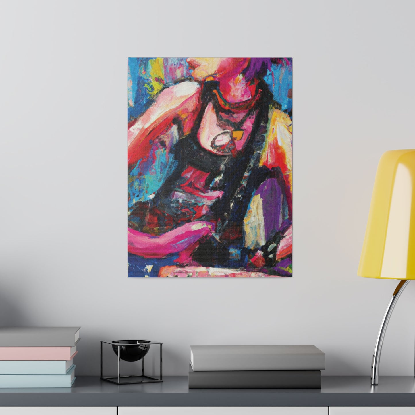 7793Y - Rockstar Oil Painting Style Print | Poster | Home Decor | Wall Art | Music Art | Canvas