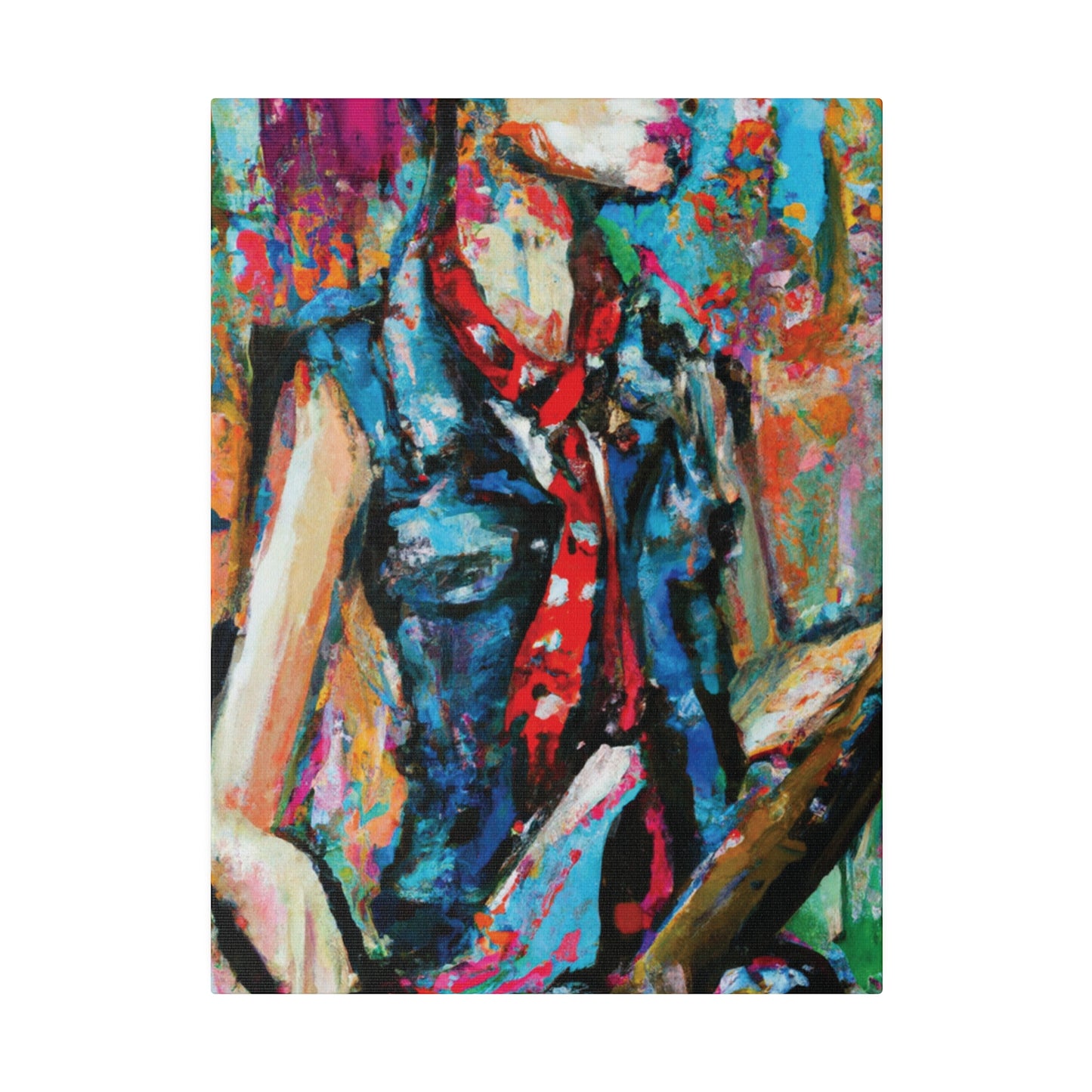 9405R - Rockstar Oil Painting Style Print | Poster | Home Decor | Wall Art | Music Art | Canvas