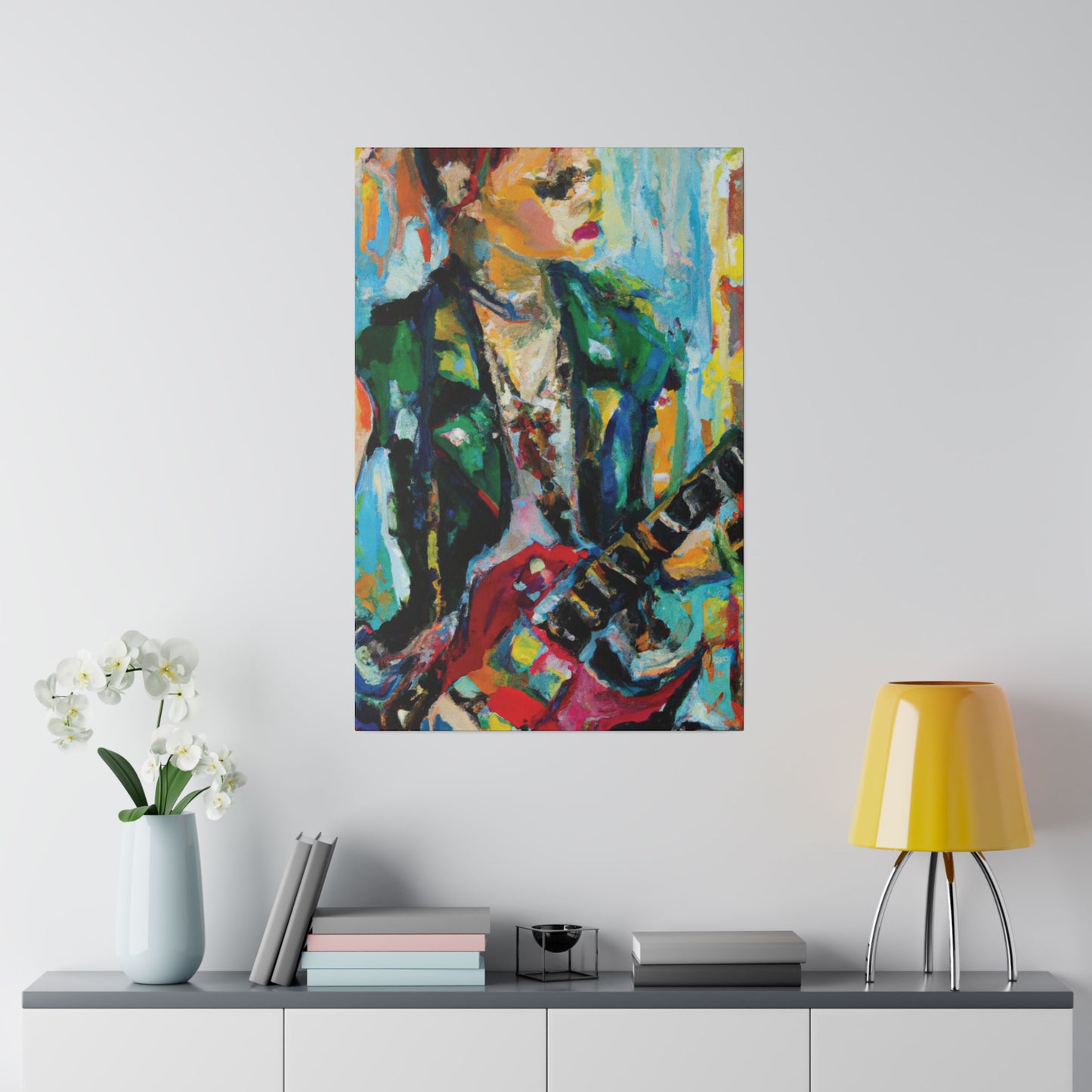 8554D - Rockstar Oil Painting Style Print | Poster | Home Decor | Wall Art | Music Art | Canvas