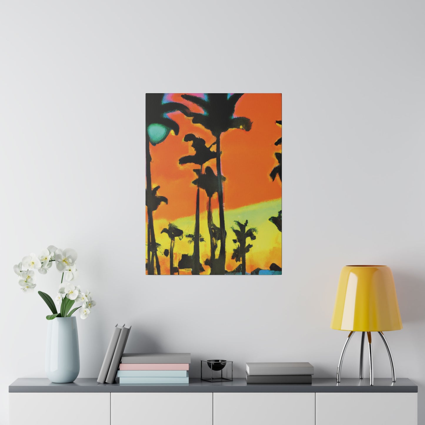 6096Q - Miami Beach Sunset Painting Print | Miami | Beach | Sunset | Poster | Home Decor | Wall Art | Canvas