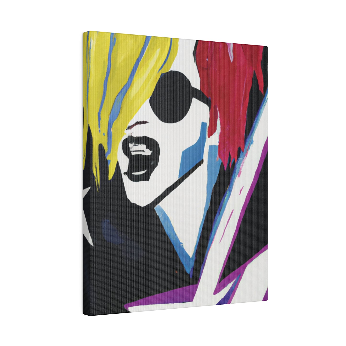 8784F - Rockstar Painting Print | Face | Abstract | Poster | Home Decor | Wall Art | Music Art | Canvas