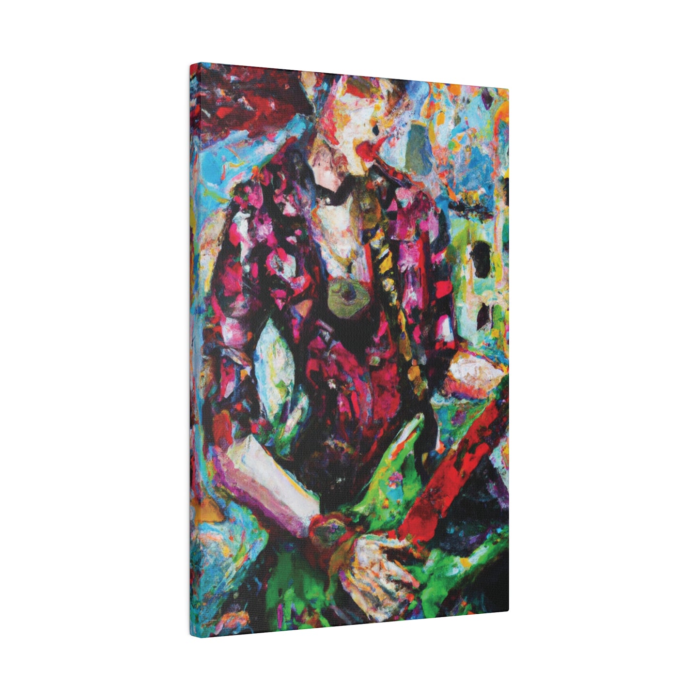 9453F - Rockstar Oil Painting Style Print | Poster | Home Decor | Wall Art | Music Art | Canvas