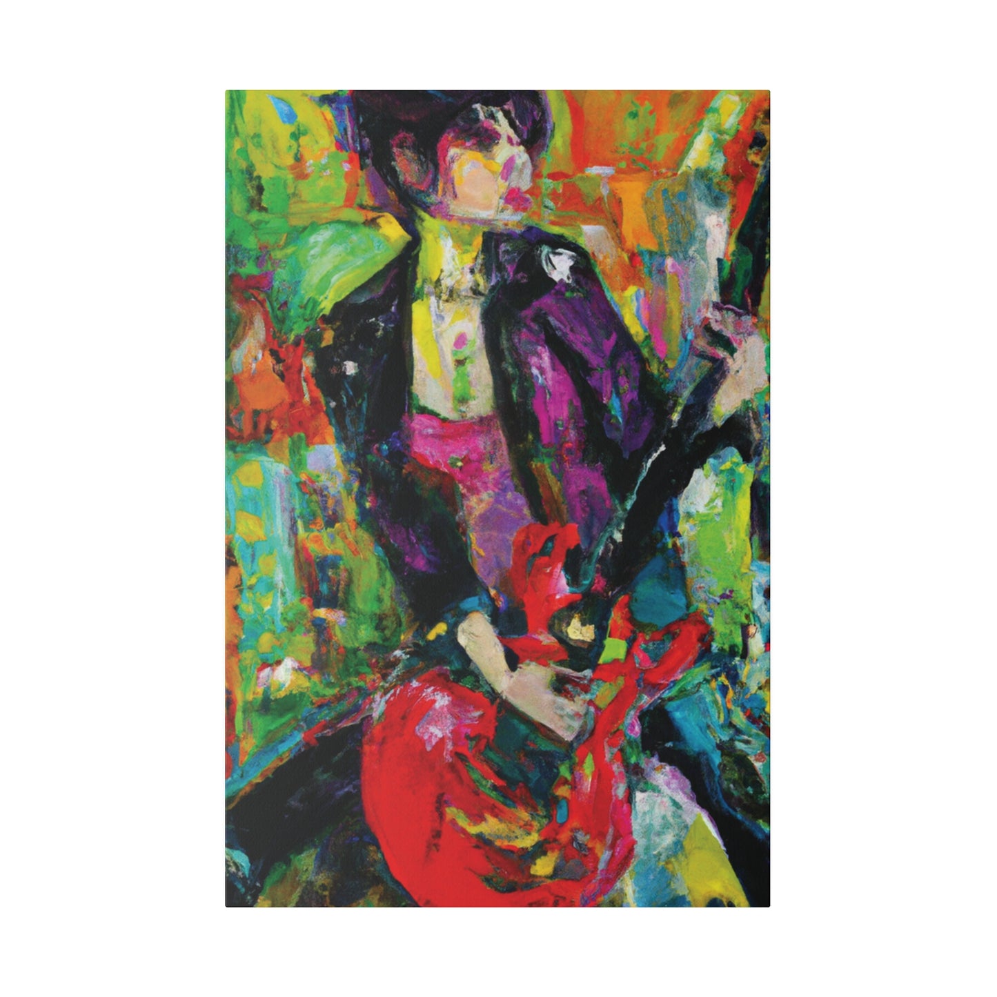 323O - Rockstar Oil Painting Style Print | Poster | Home Decor | Wall Art | Music Art | Canvas