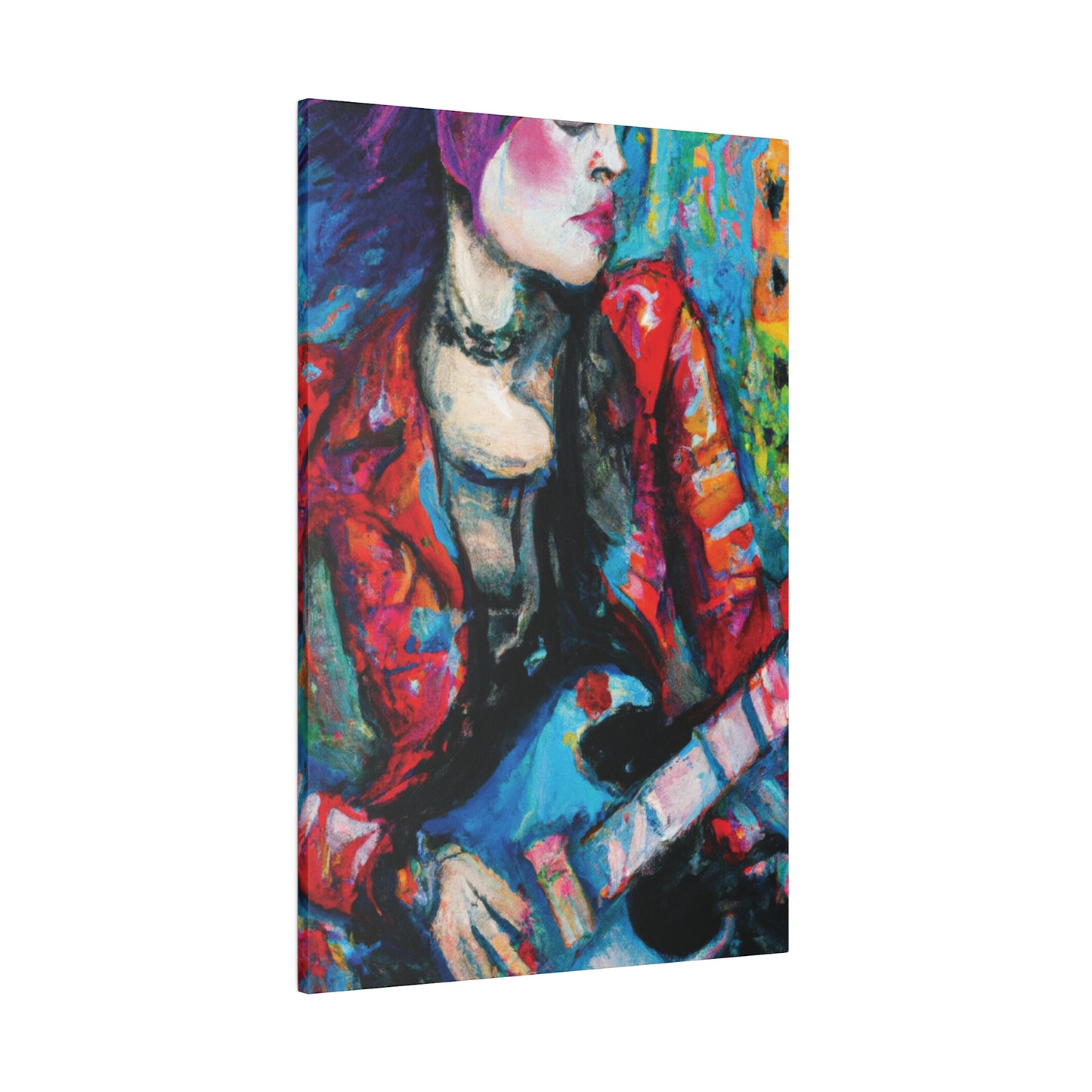 7551J - Rockstar Oil Painting Style Print | Poster | Home Decor | Wall Art | Music Art | Canvas