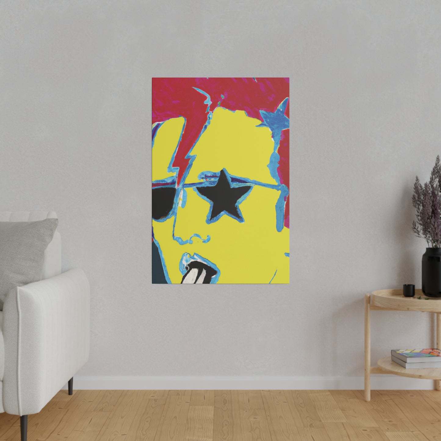 1454X - Rockstar Painting Print | Face | Abstract | Poster | Home Decor | Wall Art | Music Art | Canvas