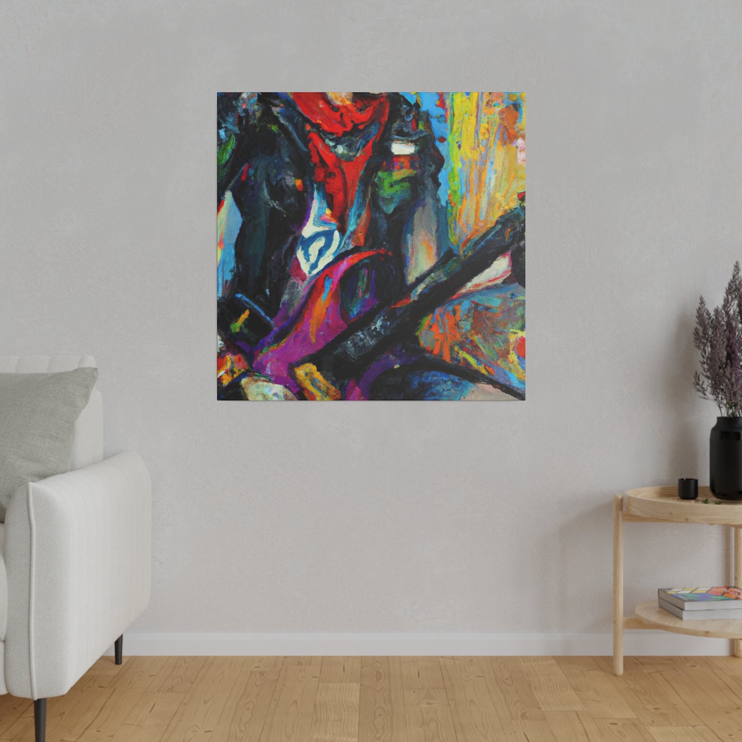 3298K - Rockstar Oil Painting Style Print | Poster | Music Art | Home Decor | Wall Art | Canvas