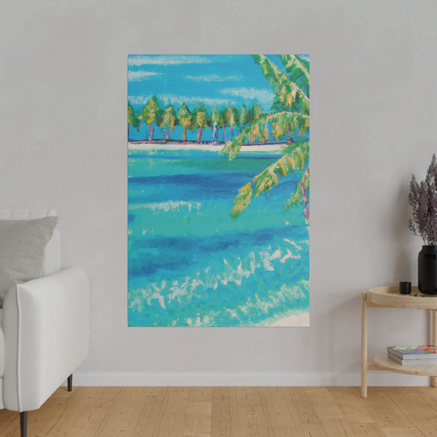 6000X - Bahamas Ocean Painting Print | Bahamas | Ocean | Beach | Poster | Home Decor | Wall Art | Canvas