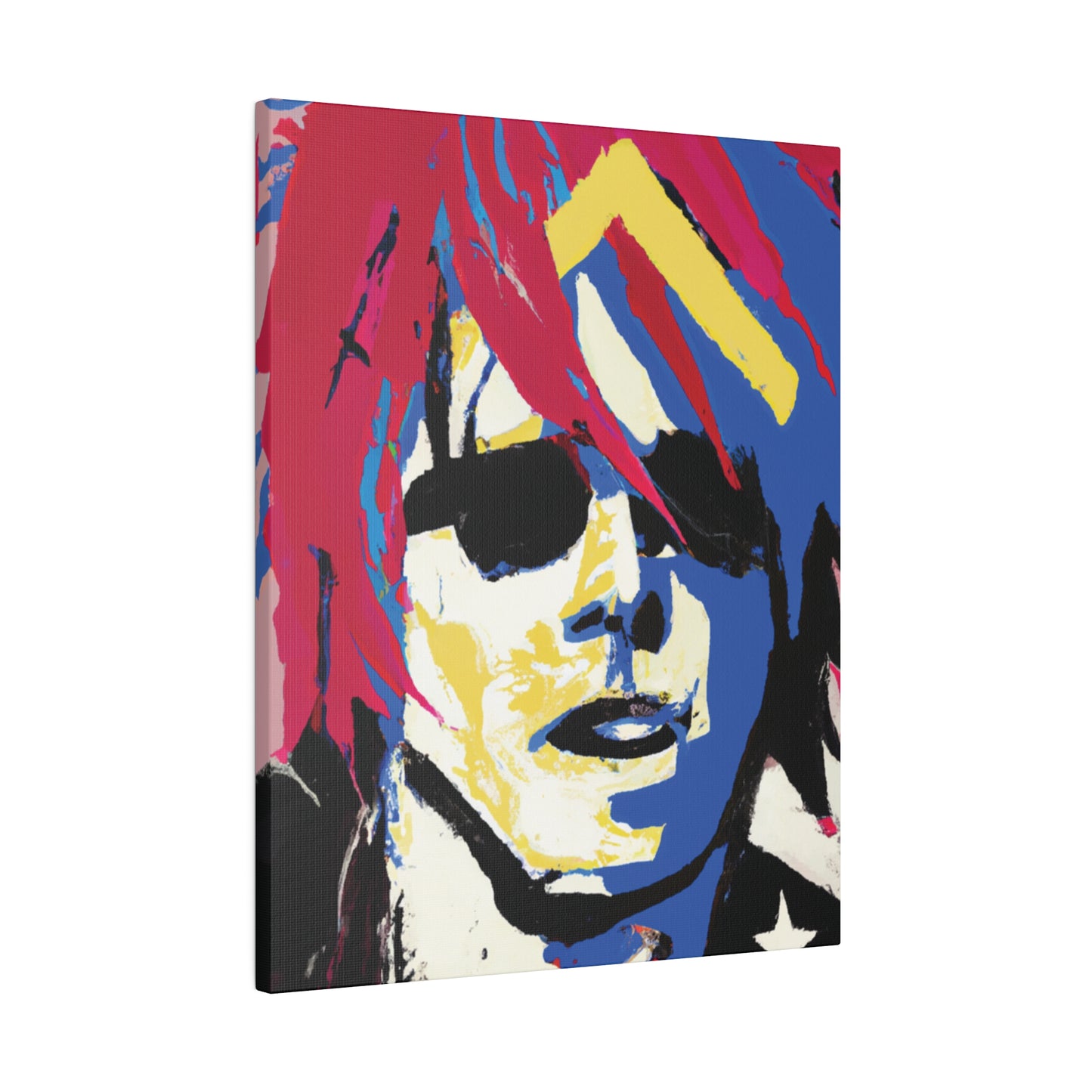 9537K - Rockstar Painting Print | Face | Abstract | Poster | Home Decor | Wall Art | Music Art | Canvas