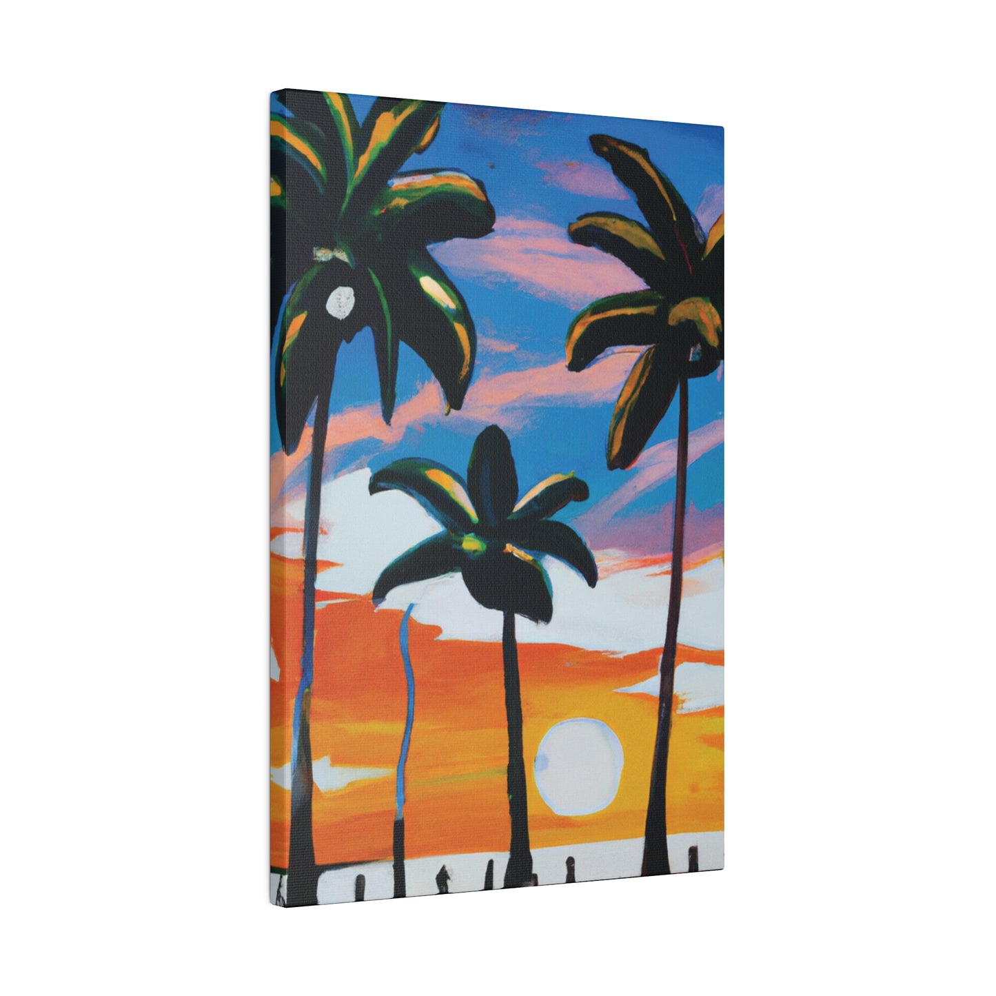 7745G - Miami Beach Sunset Painting Print | Miami | Beach | Sunset | Poster | Home Decor | Wall Art | Canvas