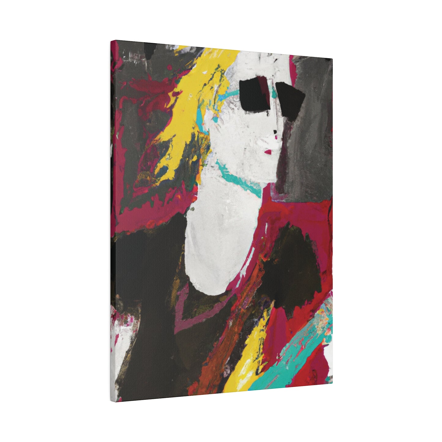 9346S - Rockstar Painting Print | Face | Abstract | Poster | Home Decor | Wall Art | Music Art | Canvas