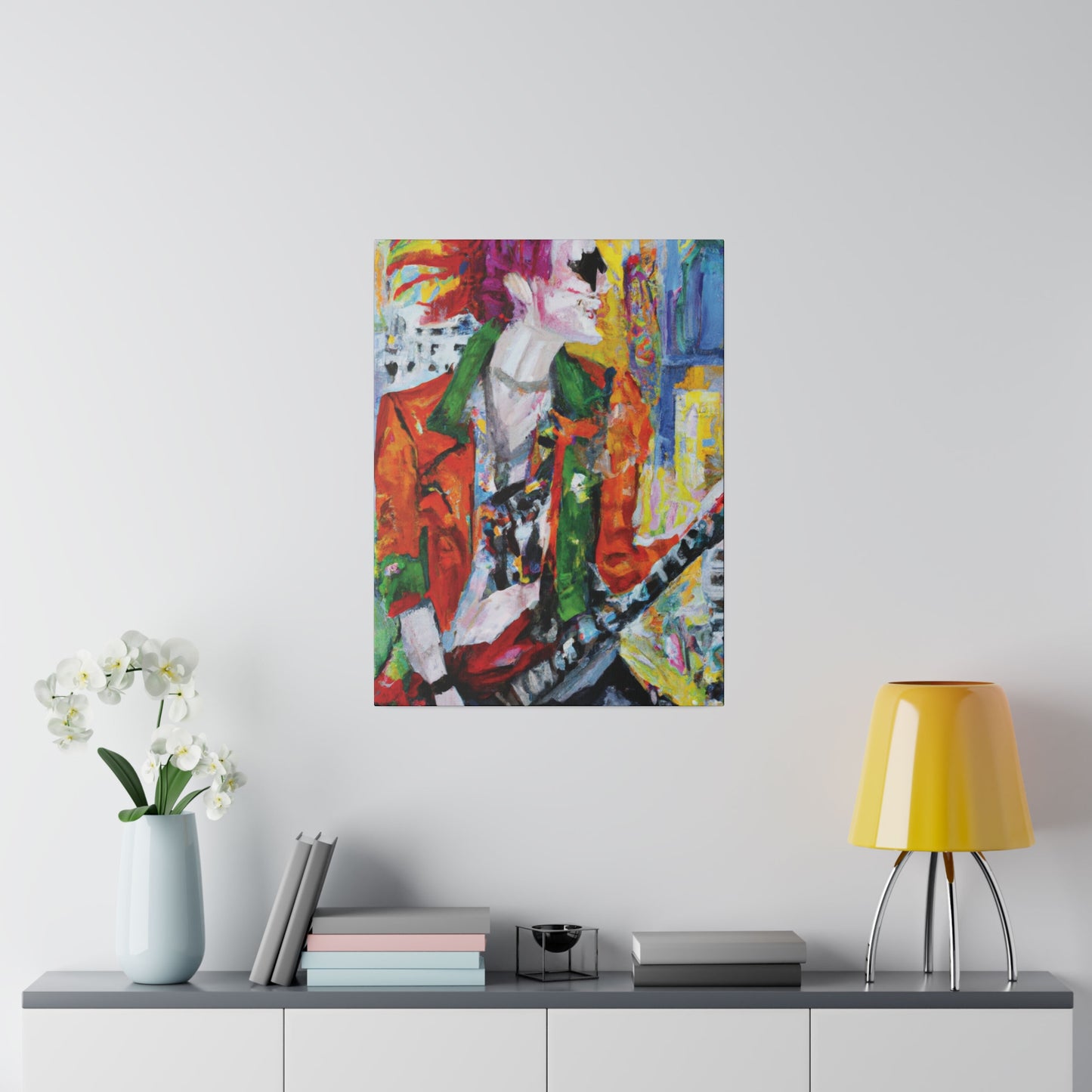 8997X - Rockstar Oil Painting Style Print | Poster | Home Decor | Wall Art | Music Art | Canvas