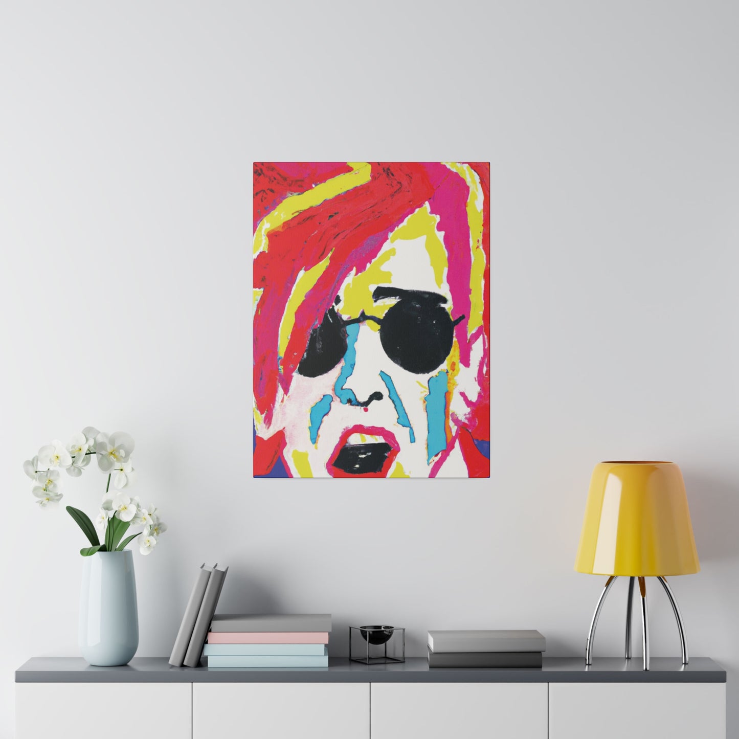 5397K - Rockstar Painting Print | Face | Abstract | Poster | Home Decor | Wall Art | Music Art | Canvas