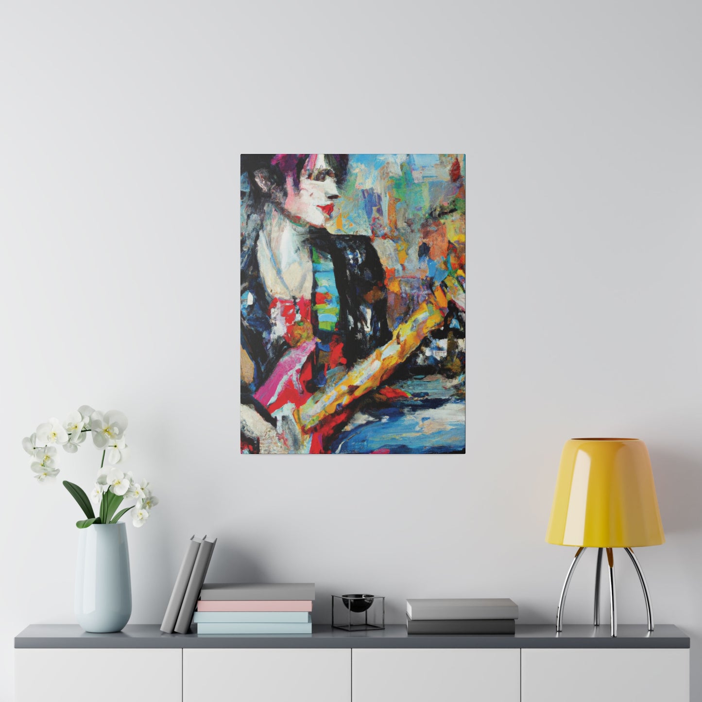 8162K - Rockstar Oil Painting Style Print | Poster | Home Decor | Wall Art | Music Art | Canvas