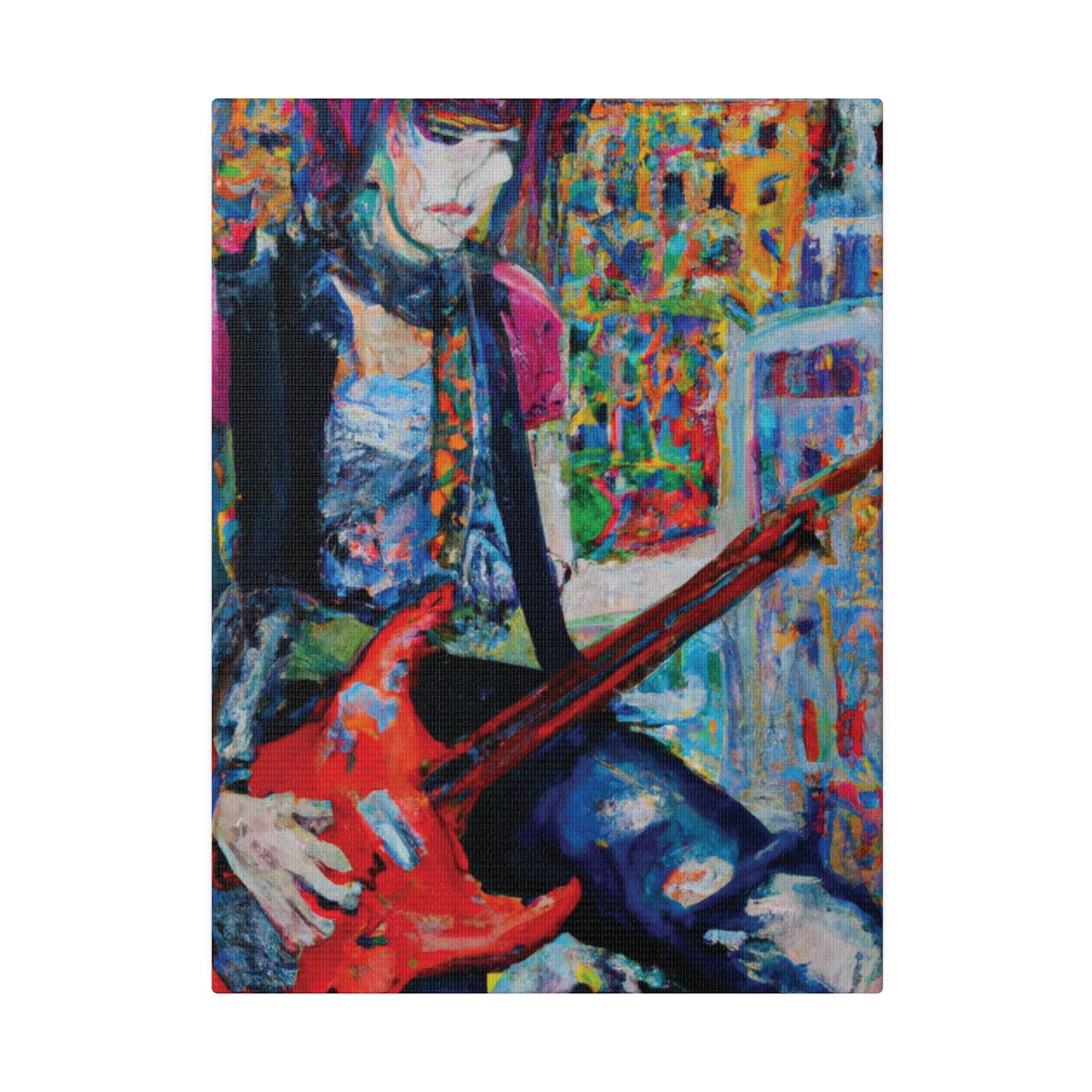 7661H - Rockstar Oil Painting Style Print | Poster | Home Decor | Wall Art | Music Art | Canvas