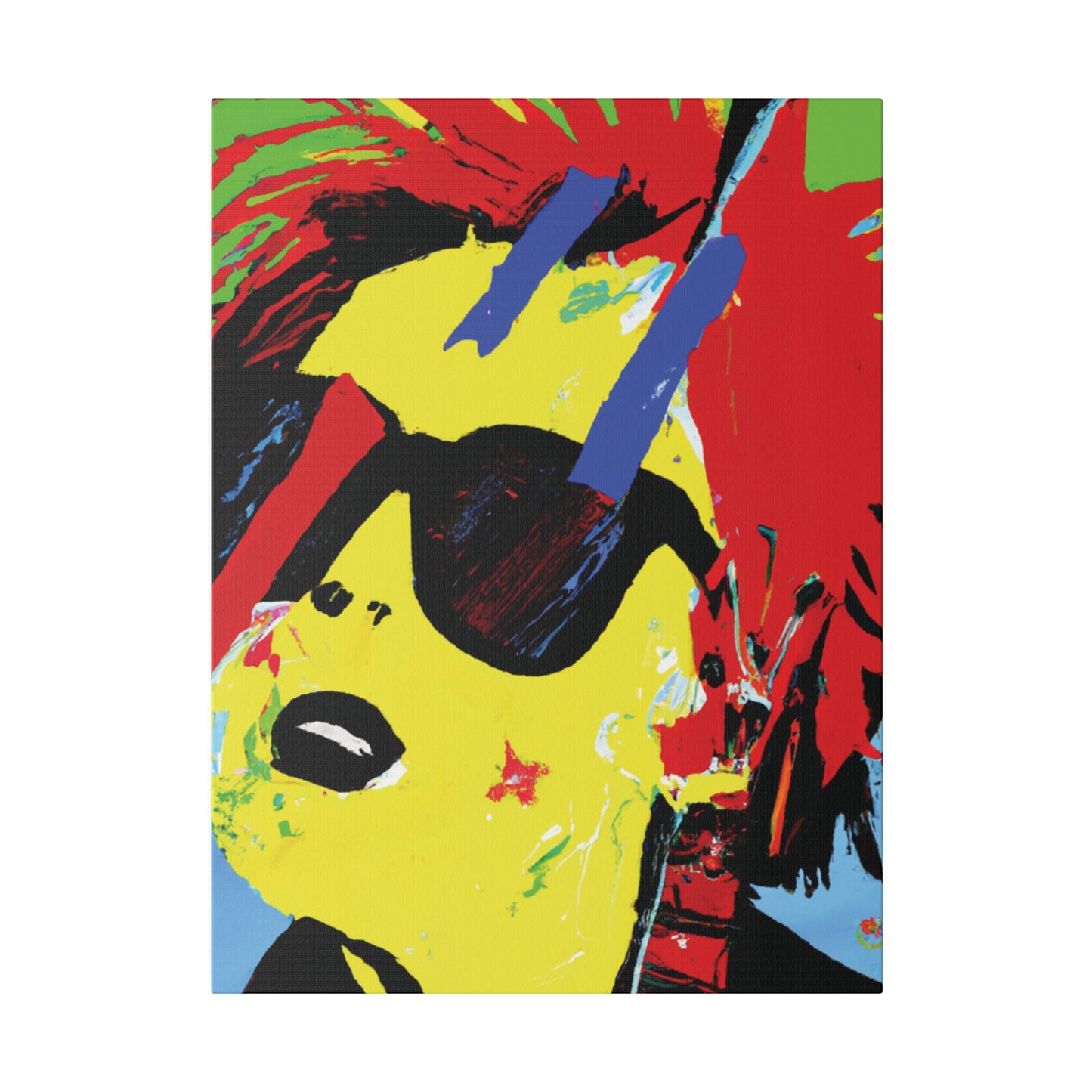 7482U - Rockstar Painting Print | Face | Abstract | Poster | Home Decor | Wall Art | Music Art | Canvas