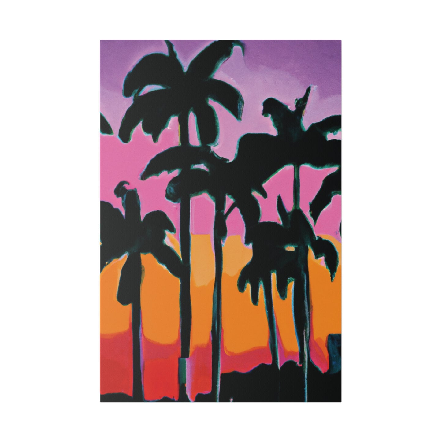 5108P - Miami Beach Sunset Painting Print | Miami | Beach | Sunset | Poster | Home Decor | Wall Art | Canvas