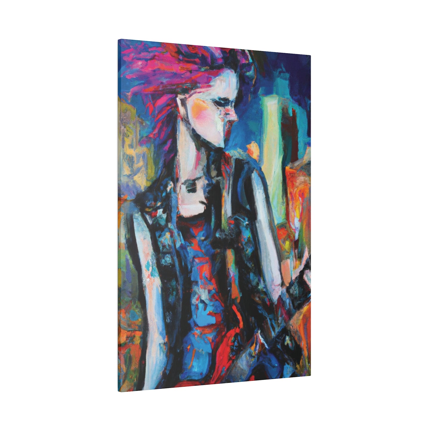 6491R - Rockstar Oil Painting Style Print | Poster | Home Decor | Wall Art | Music Art | Canvas