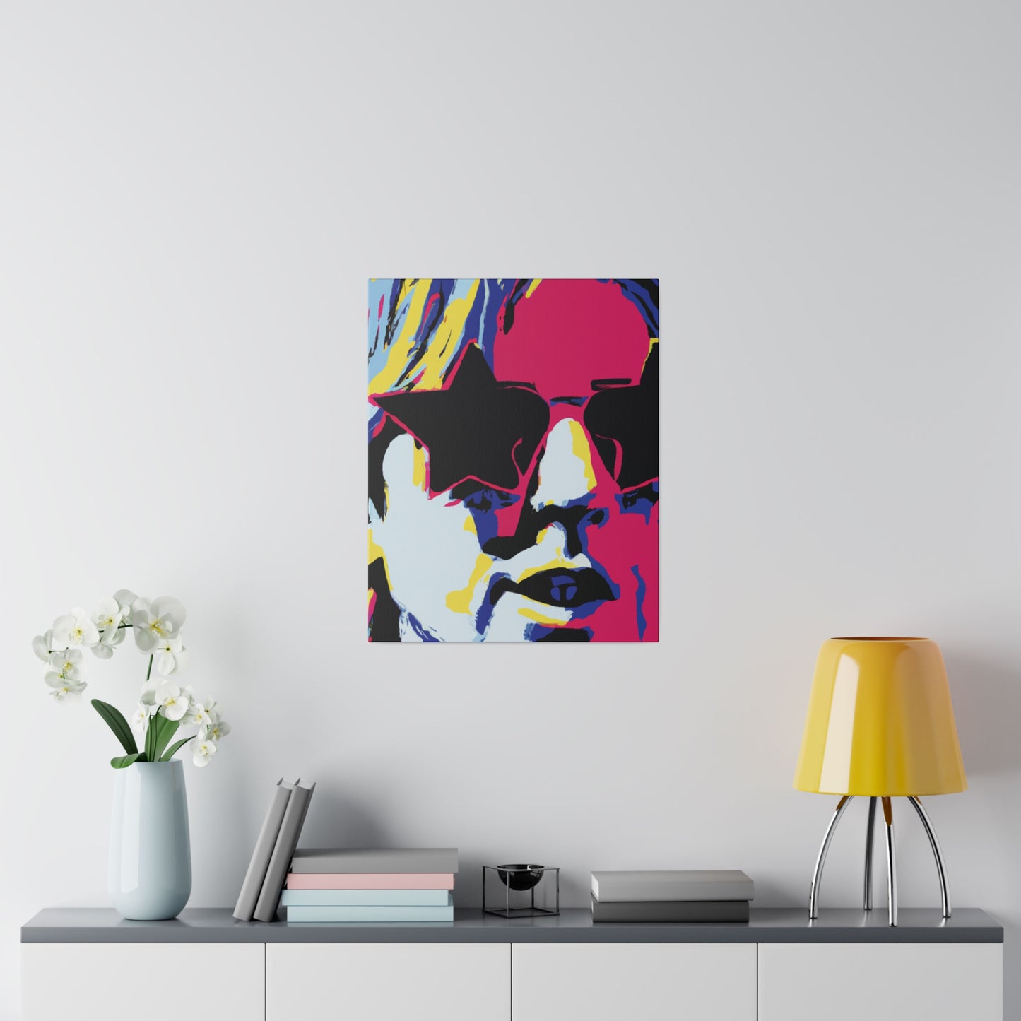 7183B - Rockstar Painting Print | Face | Abstract | Poster | Home Decor | Wall Art | Music Art | Canvas