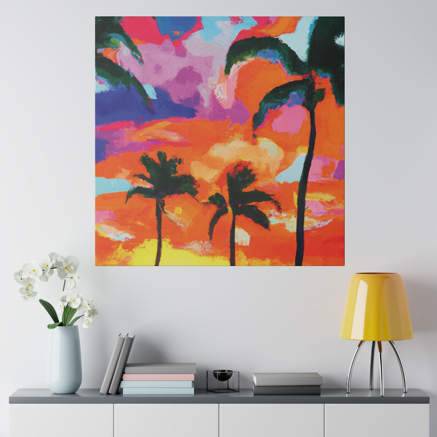 8579F - Miami Beach Sunset Painting Print | Miami | Beach | Sunset | Poster | Home Decor | Wall Art | Canvas