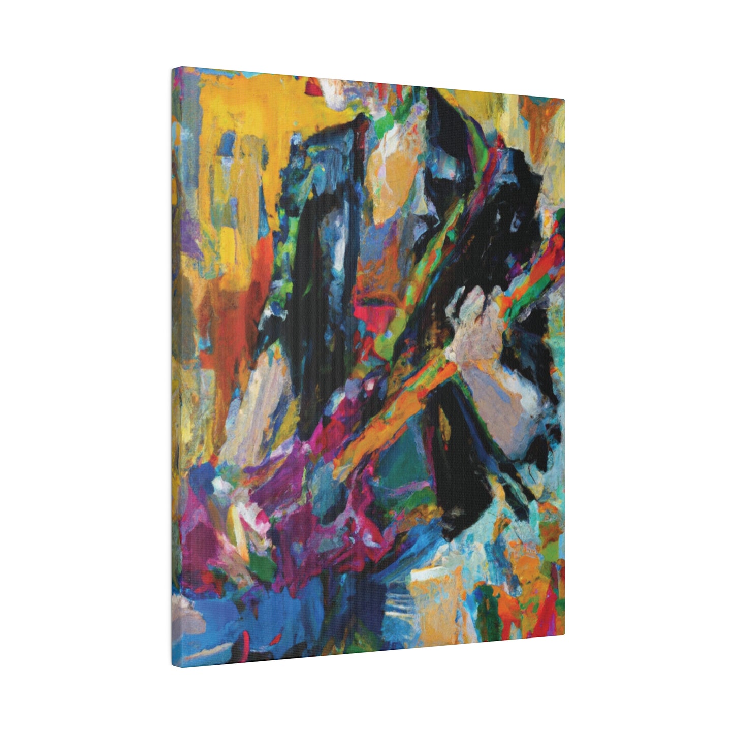 4813Q - Rockstar Oil Painting Style Print | Poster | Home Decor | Wall Art | Music Art | Canvas