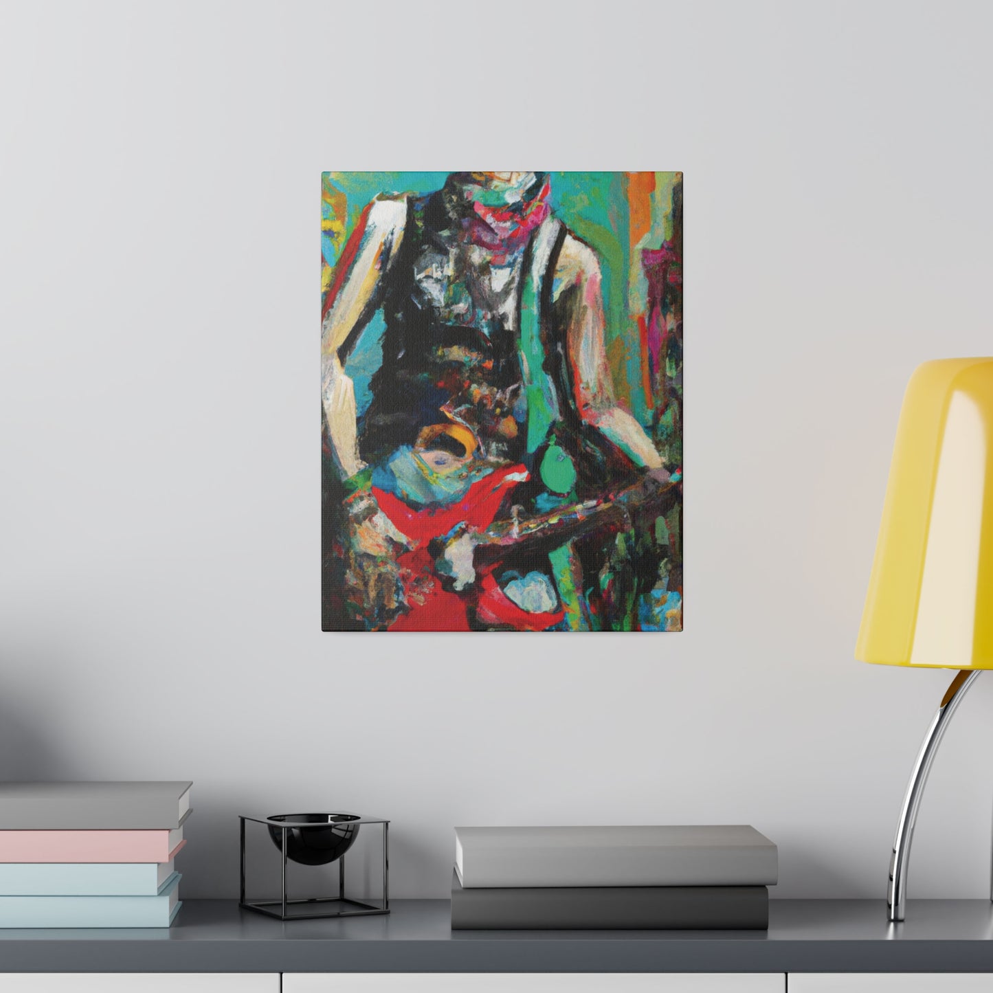 9287Z - Rockstar Oil Painting Style Print | Poster | Home Decor | Wall Art | Music Art | Canvas