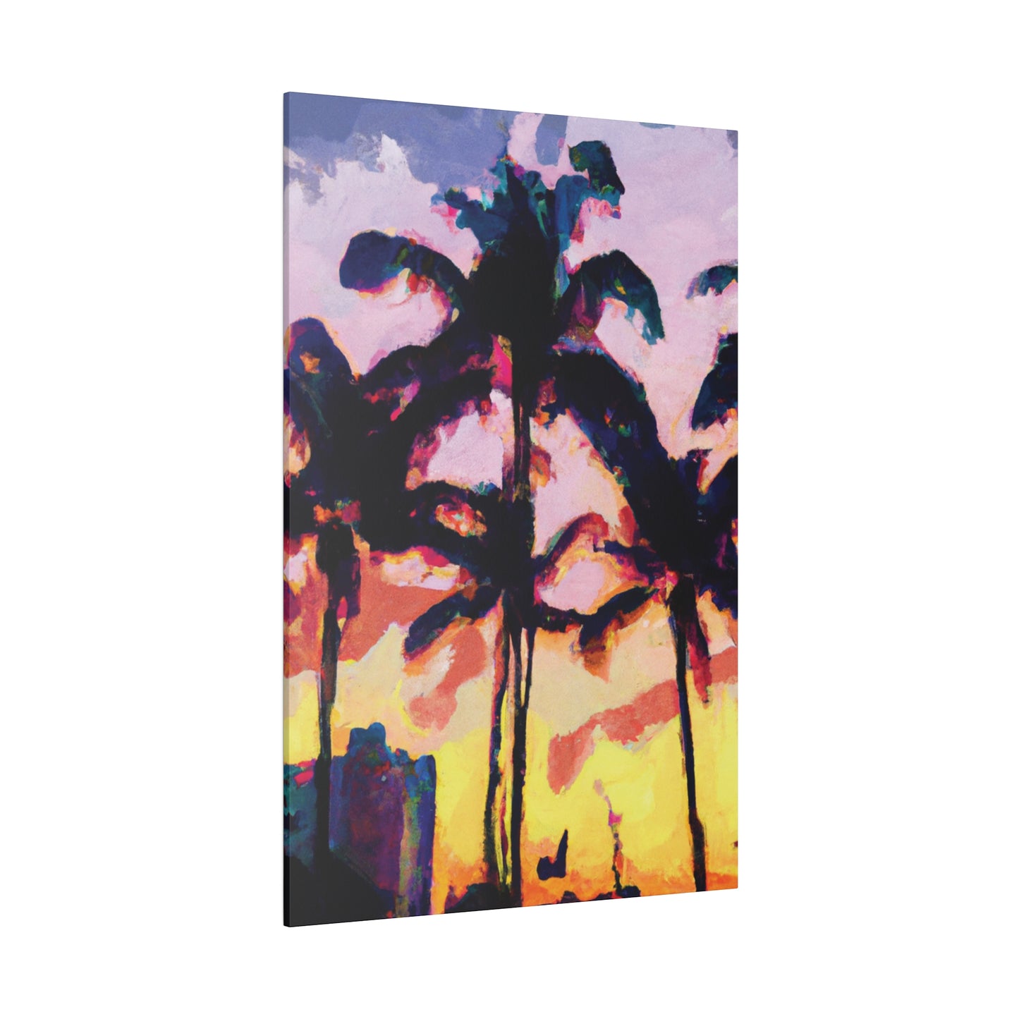 3398S - Miami Beach Sunset Painting Print | Miami | Beach | Sunset | Poster | Home Decor | Wall Art | Canvas