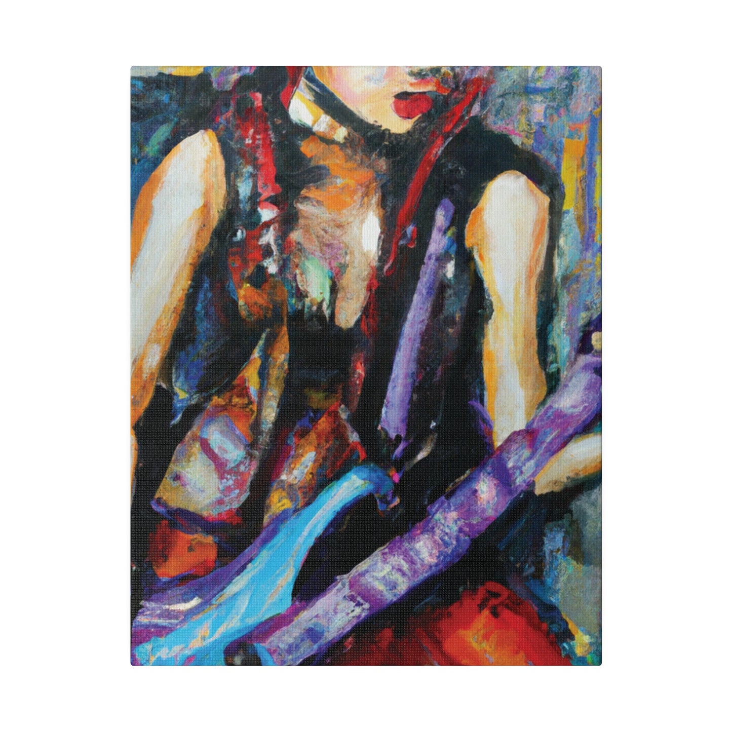 6251Z - Rockstar Oil Painting Style Print | Poster | Home Decor | Wall Art | Music Art | Canvas