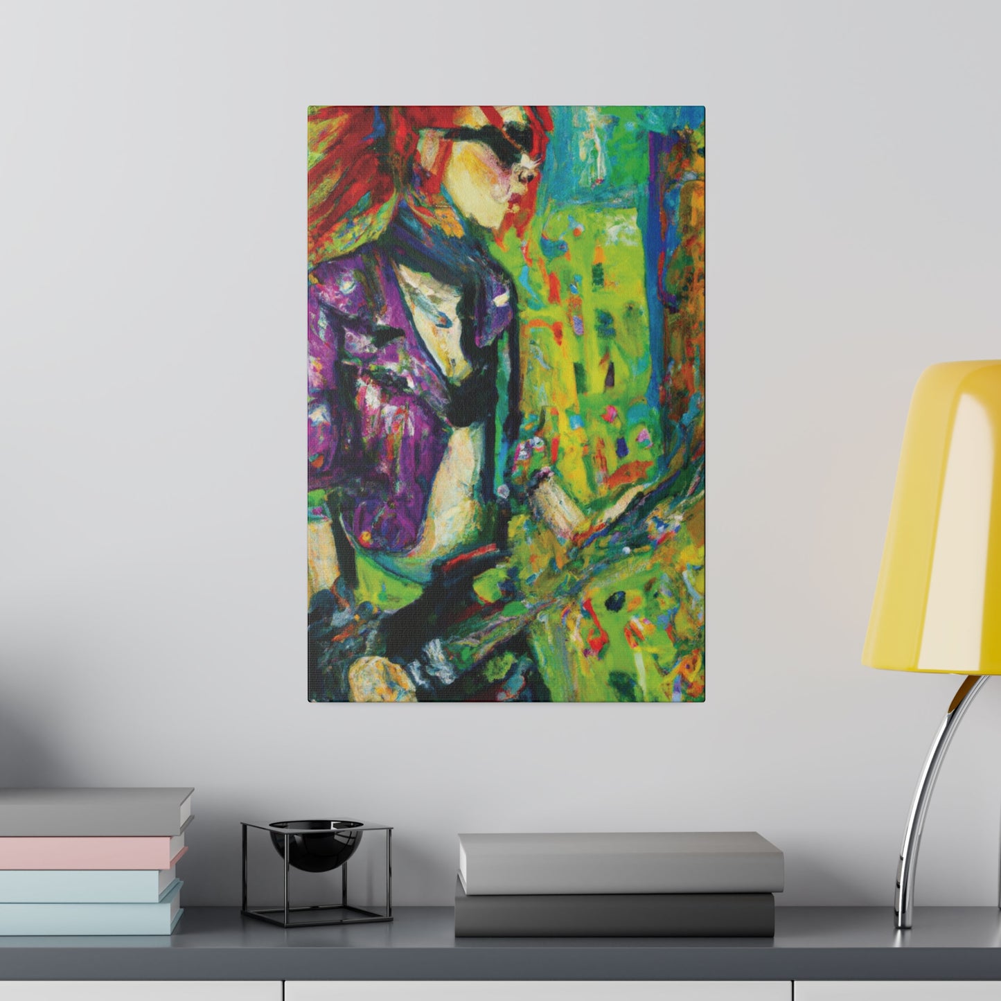 6657U - Rockstar Oil Painting Style Print | Poster | Home Decor | Wall Art | Music Art | Canvas