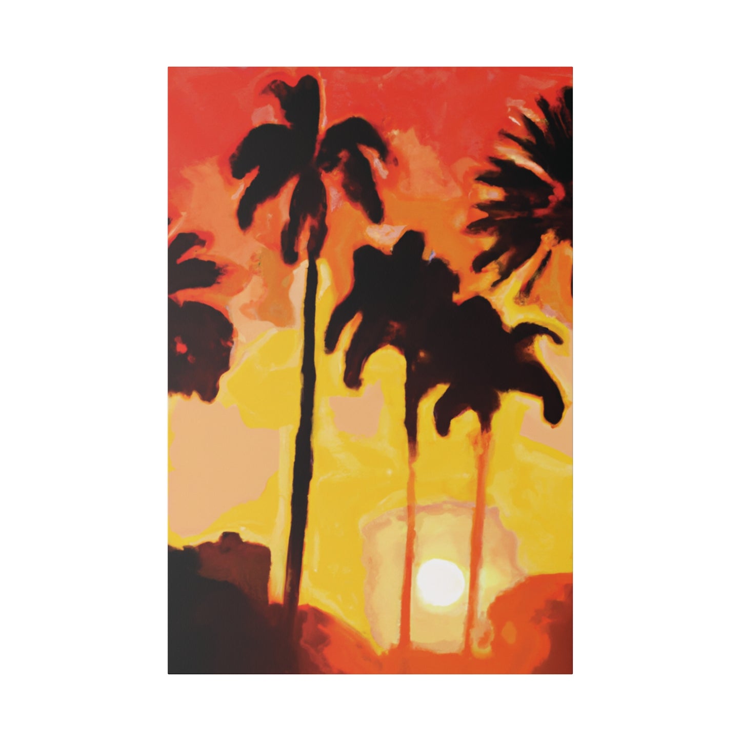 3259B - Miami Beach Sunset Painting Print | Miami | Beach | Sunset | Poster | Home Decor | Wall Art | Canvas