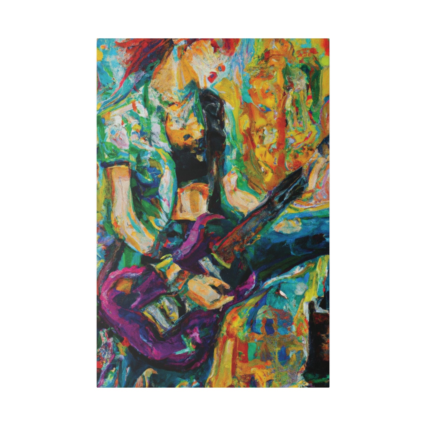 7362Z - Rockstar Oil Painting Style Print | Poster | Home Decor | Wall Art | Music Art | Canvas